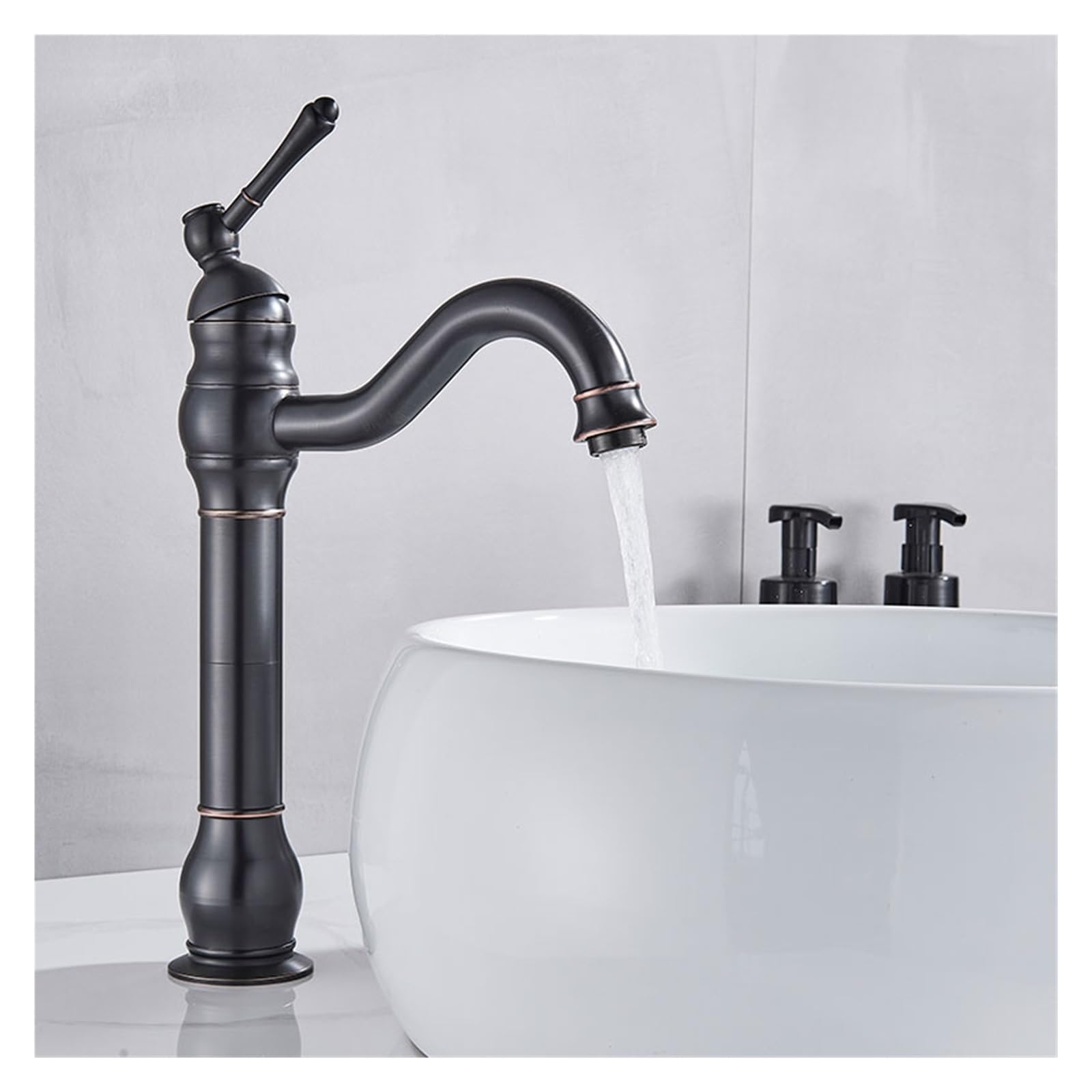 Robinet de lavabo chaud et froid en laiton antique pour évier de navire