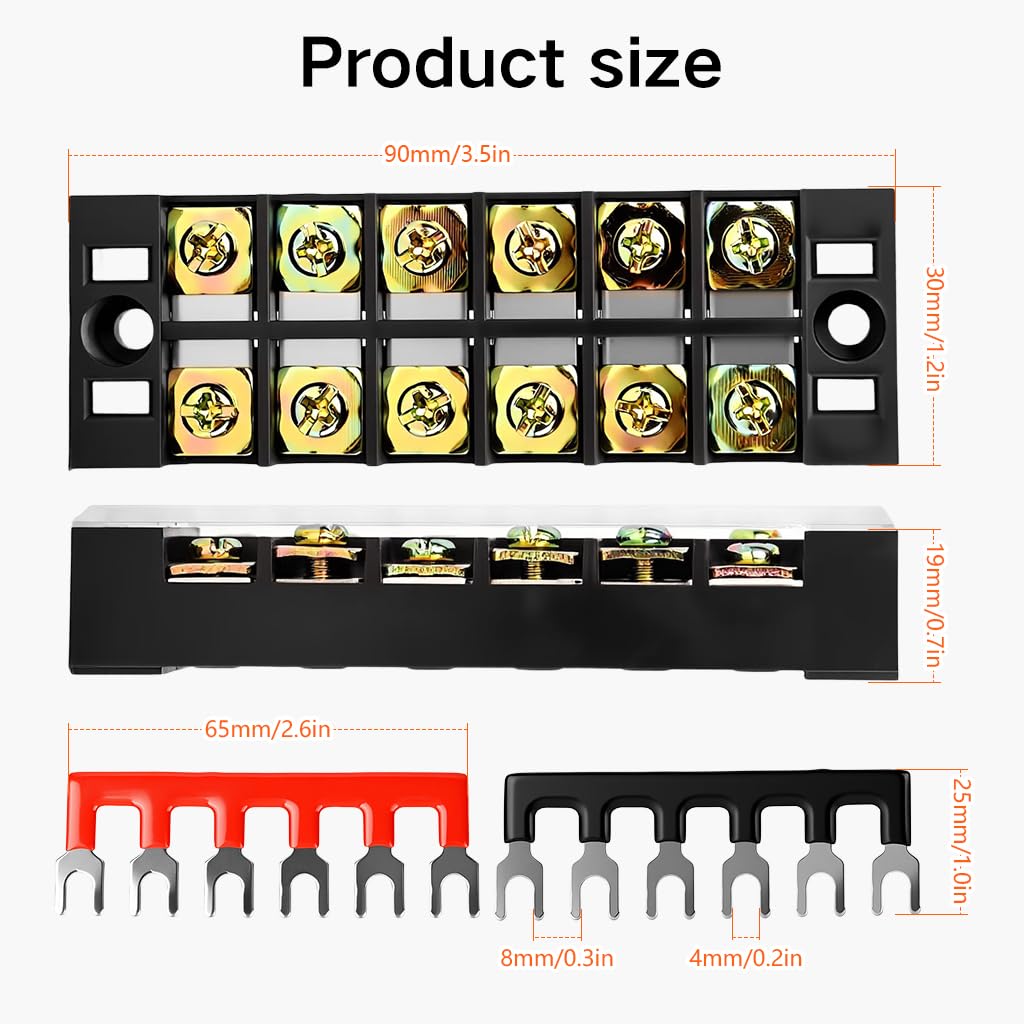 Serplex® 6-position Terminal Block Kit, 35A Terminal Block with Lid Cover — Amazon image 2