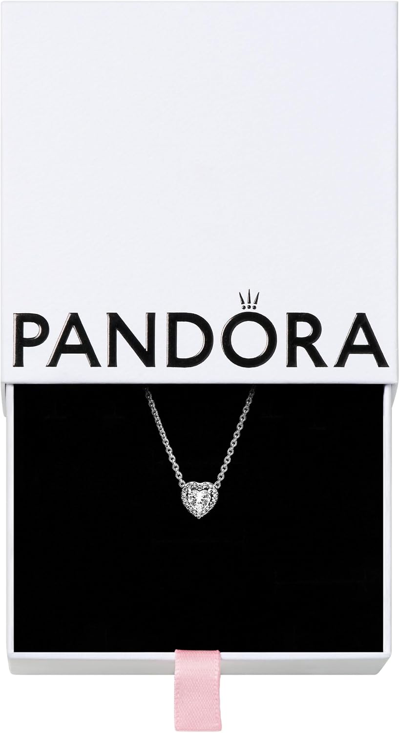 Pandora Elevated Heart Cubic Zirconia Necklace