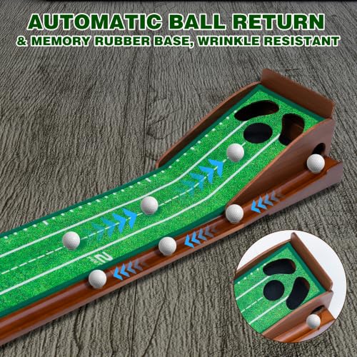 Image of Putting Green Indoor,Golf Putting mat with Auto Ball Return - Premium Golf Putting Mat for Home, Office, or Outdoors - Golf Gift for Men & Women, Practice Anywhere