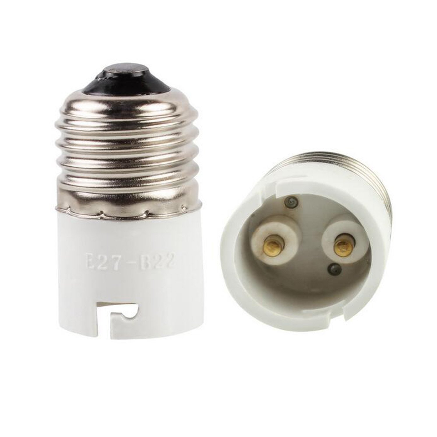 6 Pièces Adaptateur B22 à E27, Convertisseur Douille Baïonnette B22 To