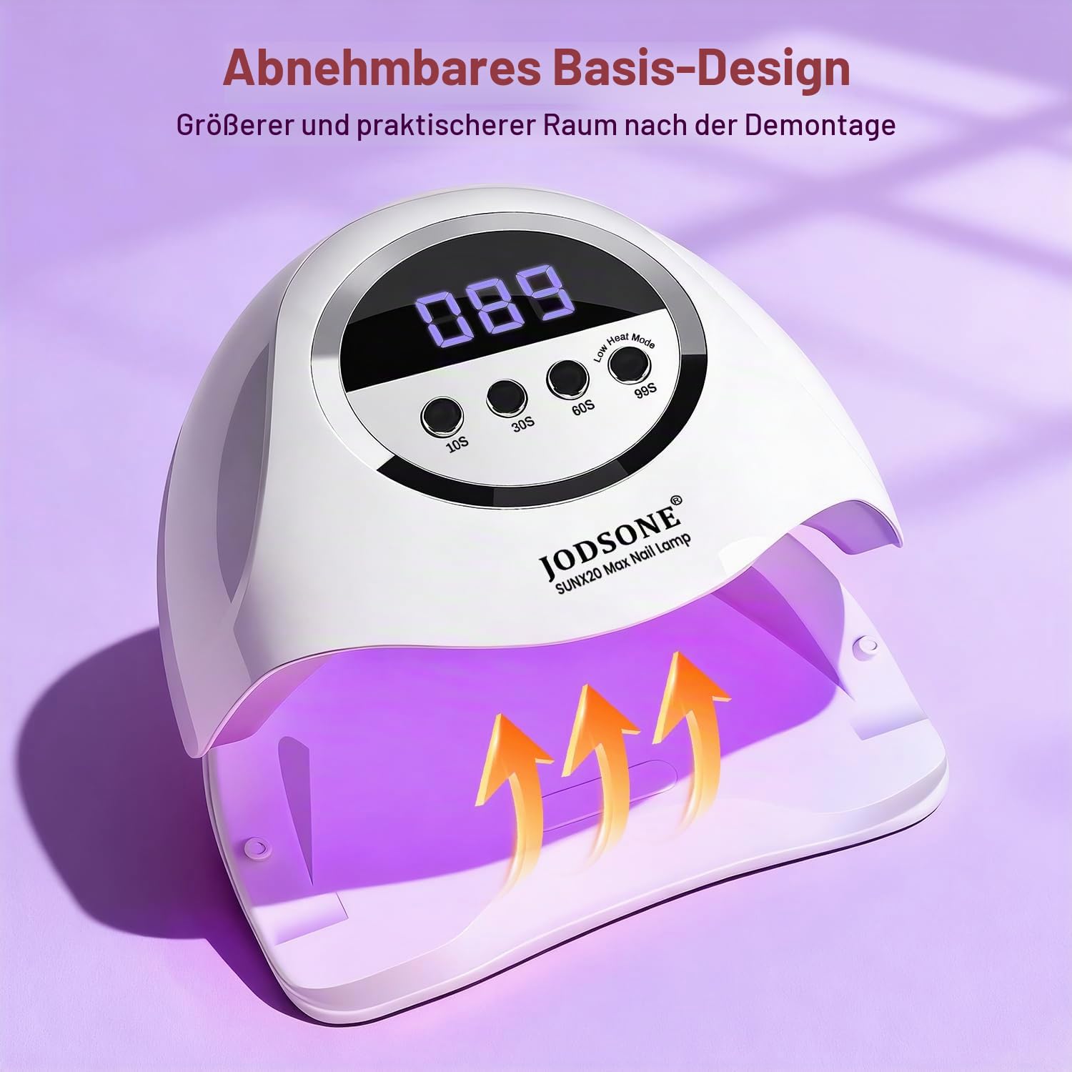 JODSONE 320W UV Lampe für Gelnägel mit Auto-Sensor, 72 LEDs & 4 Timern – Professioneller Nageltrockner für Finger-/Zehennagel, passend für alle Gel Nagellack, Gelnägel & Shellac