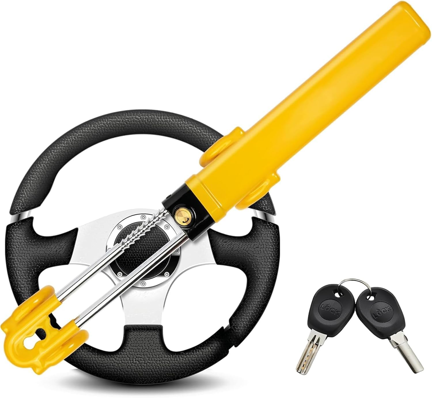 Gdmsoqplnv Yellow Anti Theft Steering Lock Device For Genesis Gv70 Ev 2023-2024,Car Steering Wheel Locks Universal Seat Belt Lock,