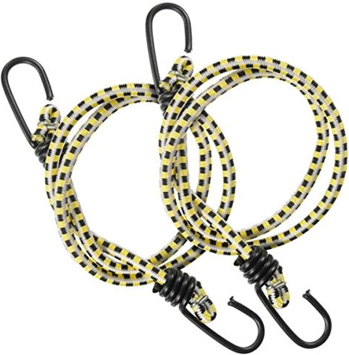 Keeper 06036-6 36” Vinyl Coated Bungee Cord, Multicolor, 2 Pack - UV and Weather-Resistant