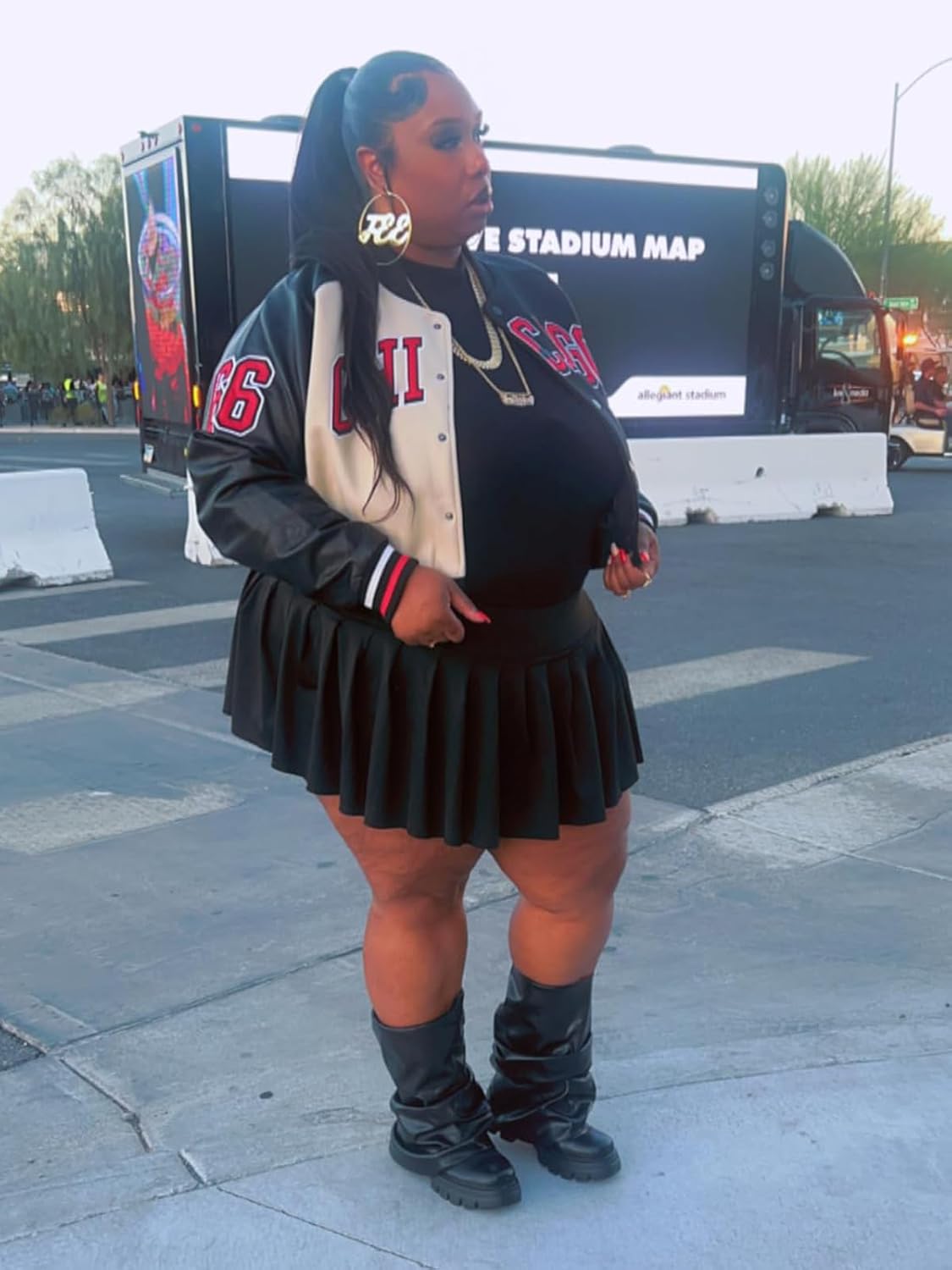 Women's Plus Size Sexy Y2K High Waist Micro Mini Pleated Skirt with Shorts for Valentine's Day, Tennis, Clubs and Raves - Image 7