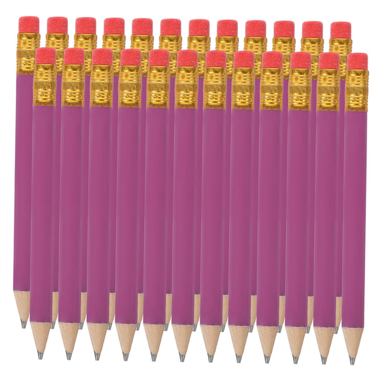 HOMSFOU 144 Pezzi Matite Hb per Studenti in Legno Porpora, Ergonomiche e Comode da Tenere, per Festa Scuola Decor per Scrittura e Disegno