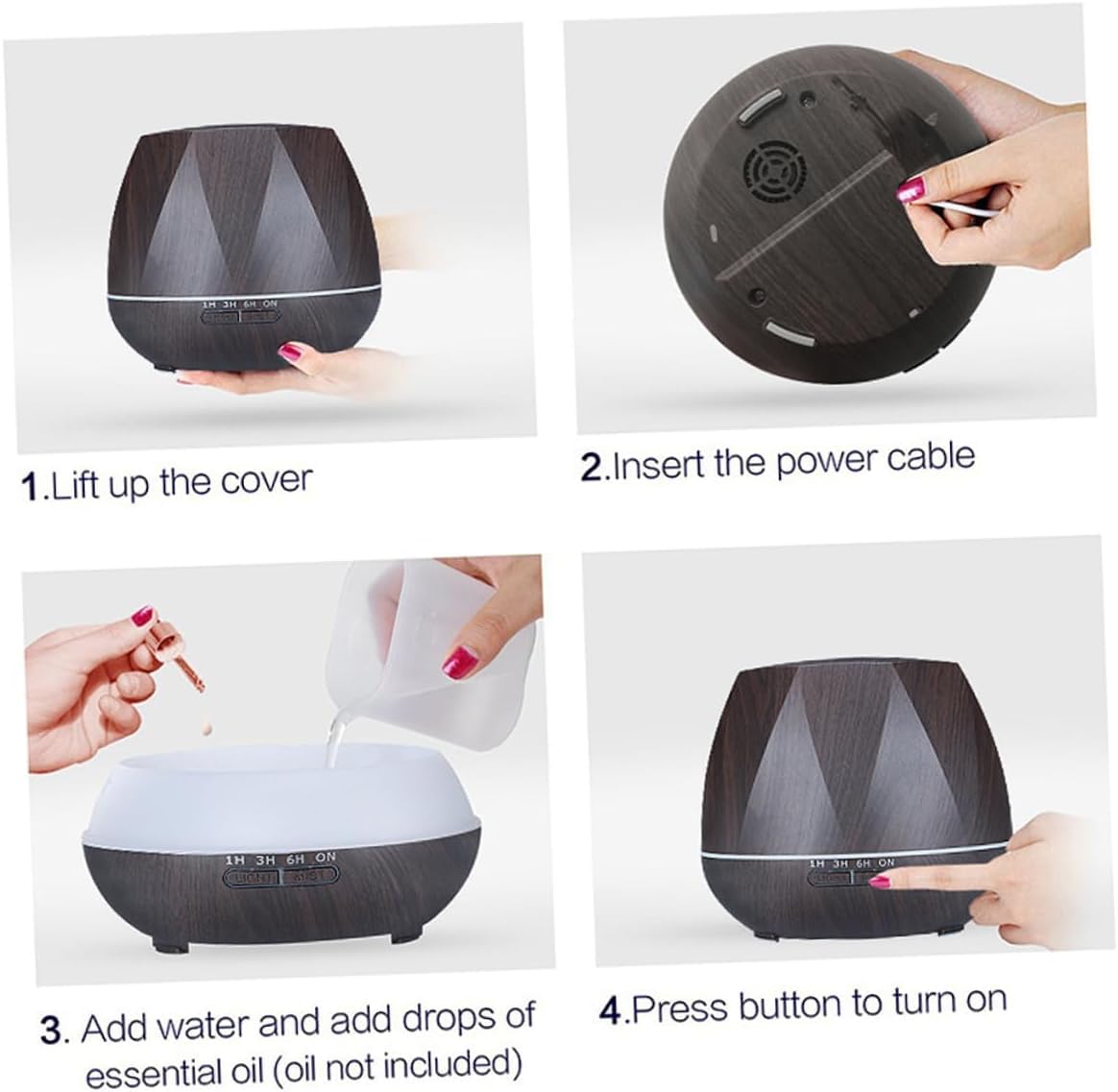 per Uso Domestico 2 Pezzi Diffusore di Aroma Diffusore d'Aria Elettrico Diffusore Rilassante for la casa Macchina for aromaterapia Diamante