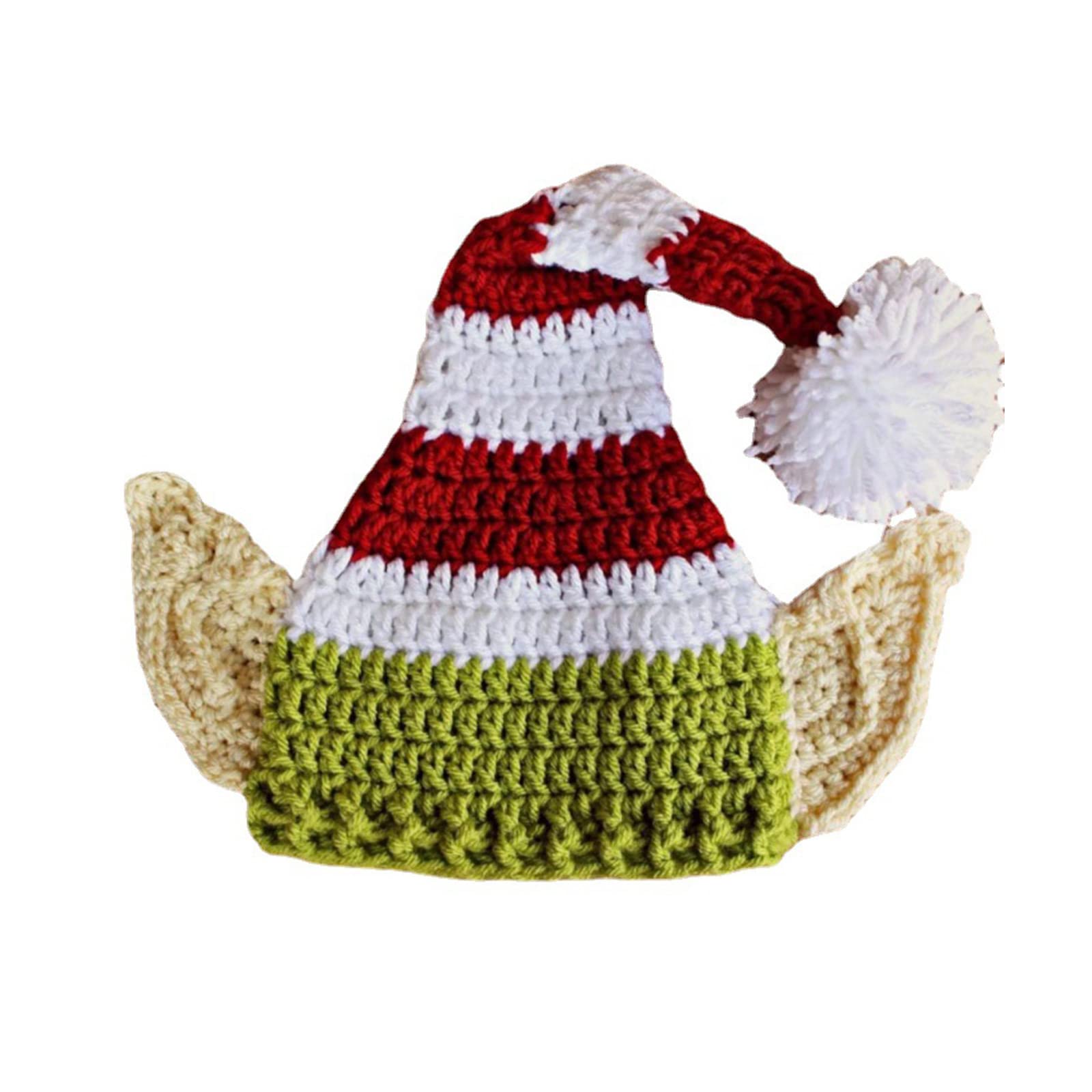 Buxuaaaa Cosplay Santa Hat Knitted with Toddler Warm Knit Christmas Thicken Hats for Newborn Gift Christmas Hat for Kids Knitted Hats Toddler Colorful Windproof Funny Kids Cosplay Santa