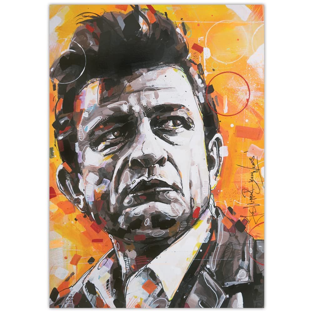 Johnny Cash 02 Poster 29,7 x 42 cm (A3) - Cornice e firmata