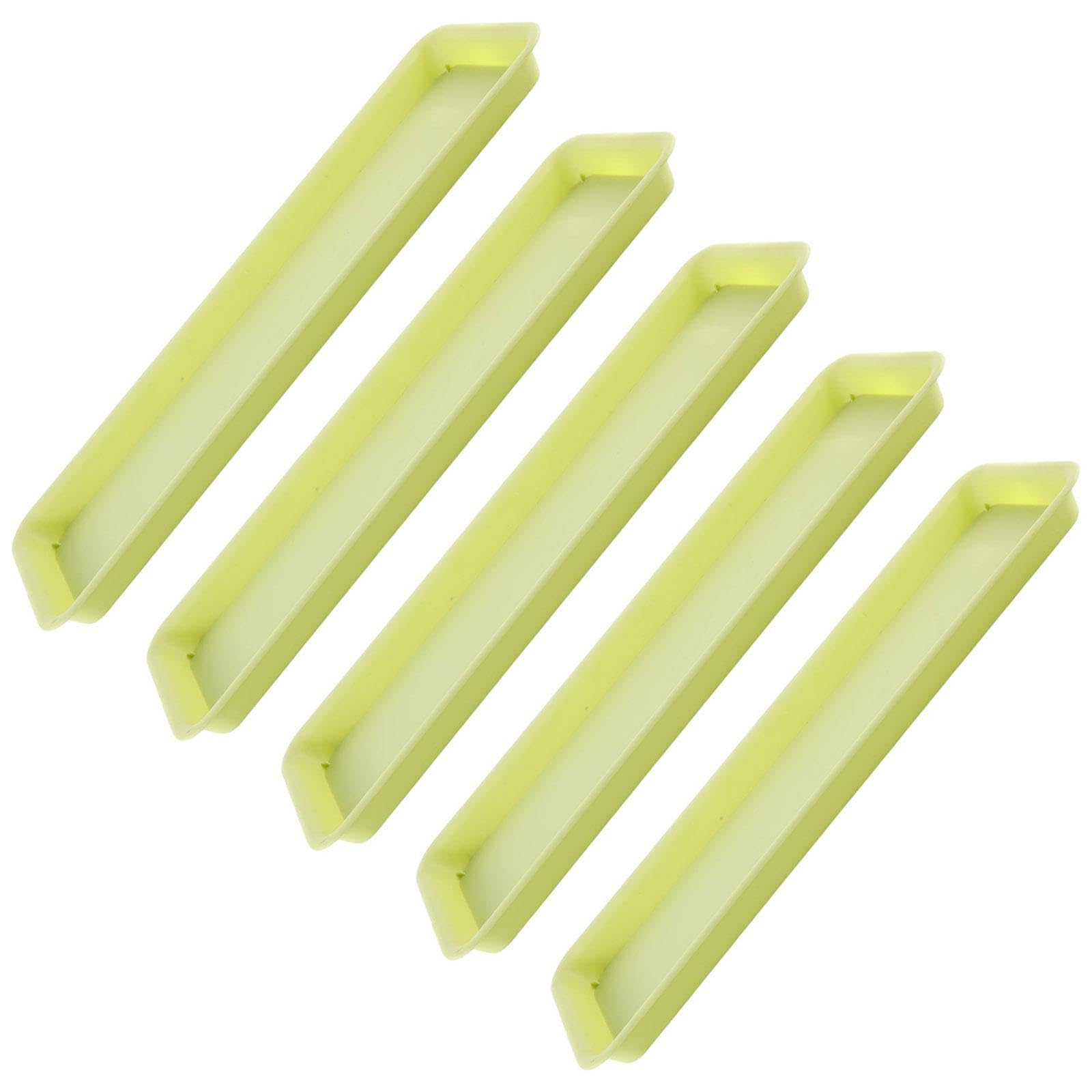 Baoblaze 5x Plant Saucers Plant Trays Rectangular Plants Pot Saucers Flower Pot Drainage Tray for Windowsill Indoors Outdoor,Green-48 * 14.5 * 2.3cm — image 1