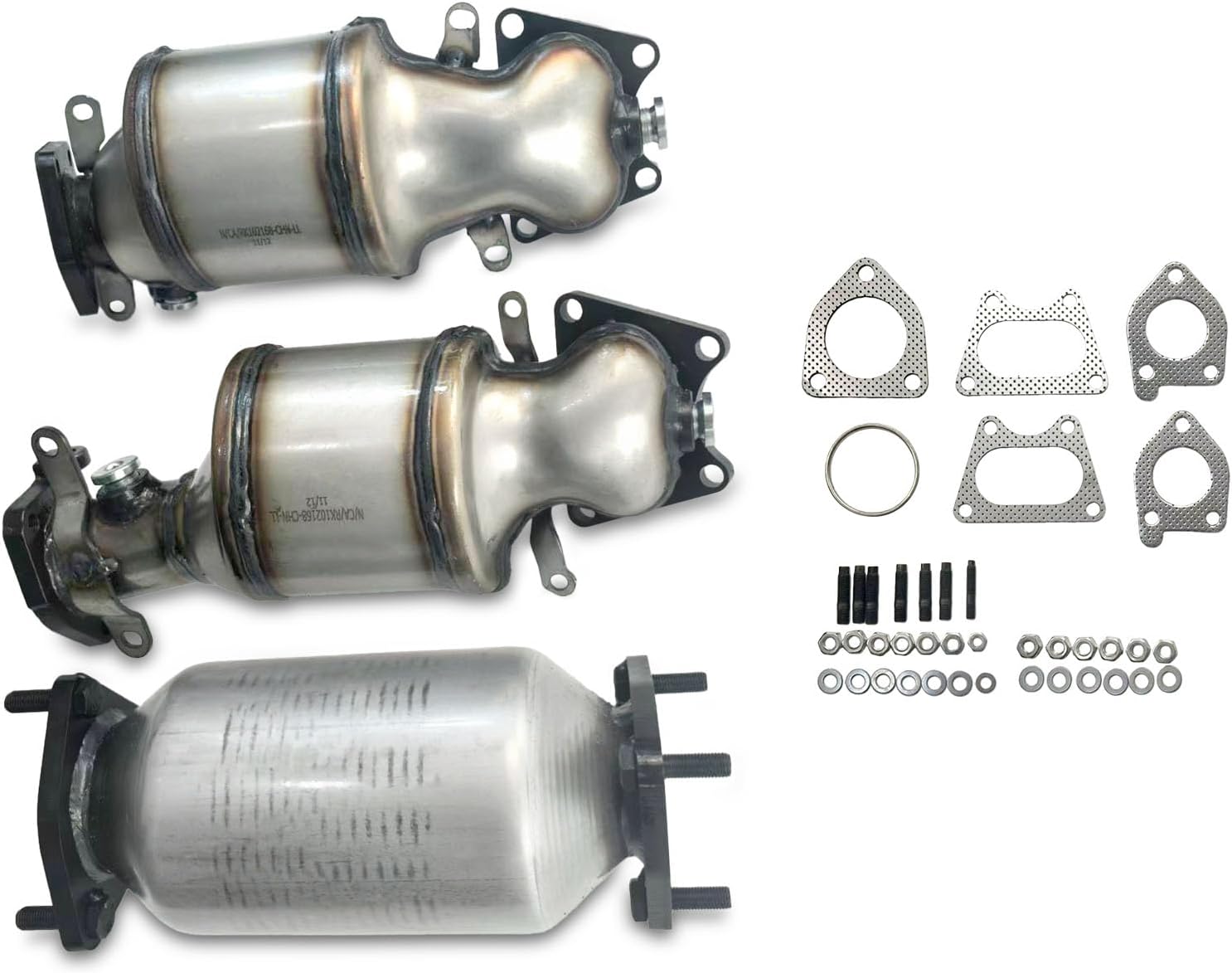 3 Pcs Left & Right Catalytic Converter Direct-Fit for Honda Pilot 3.5L 2005-2008 Replace# 45106 45107 45108 16450 16451 16351 EPA Compliant