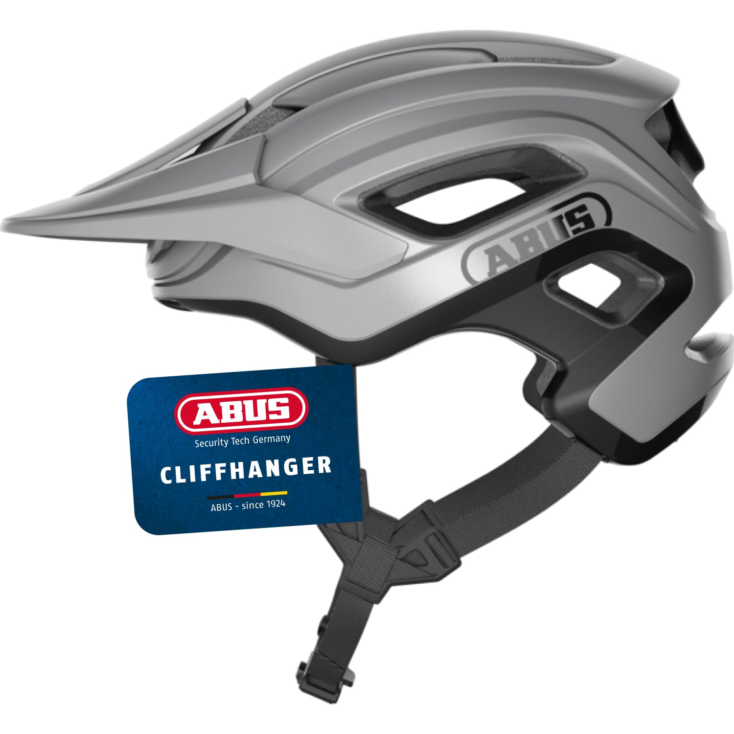 ABUS Cliffhanger MTB Helmet - Bike Helmet for demanding Trails - with Large Ventilation Openings & TriVider Strap System - for Men and Women