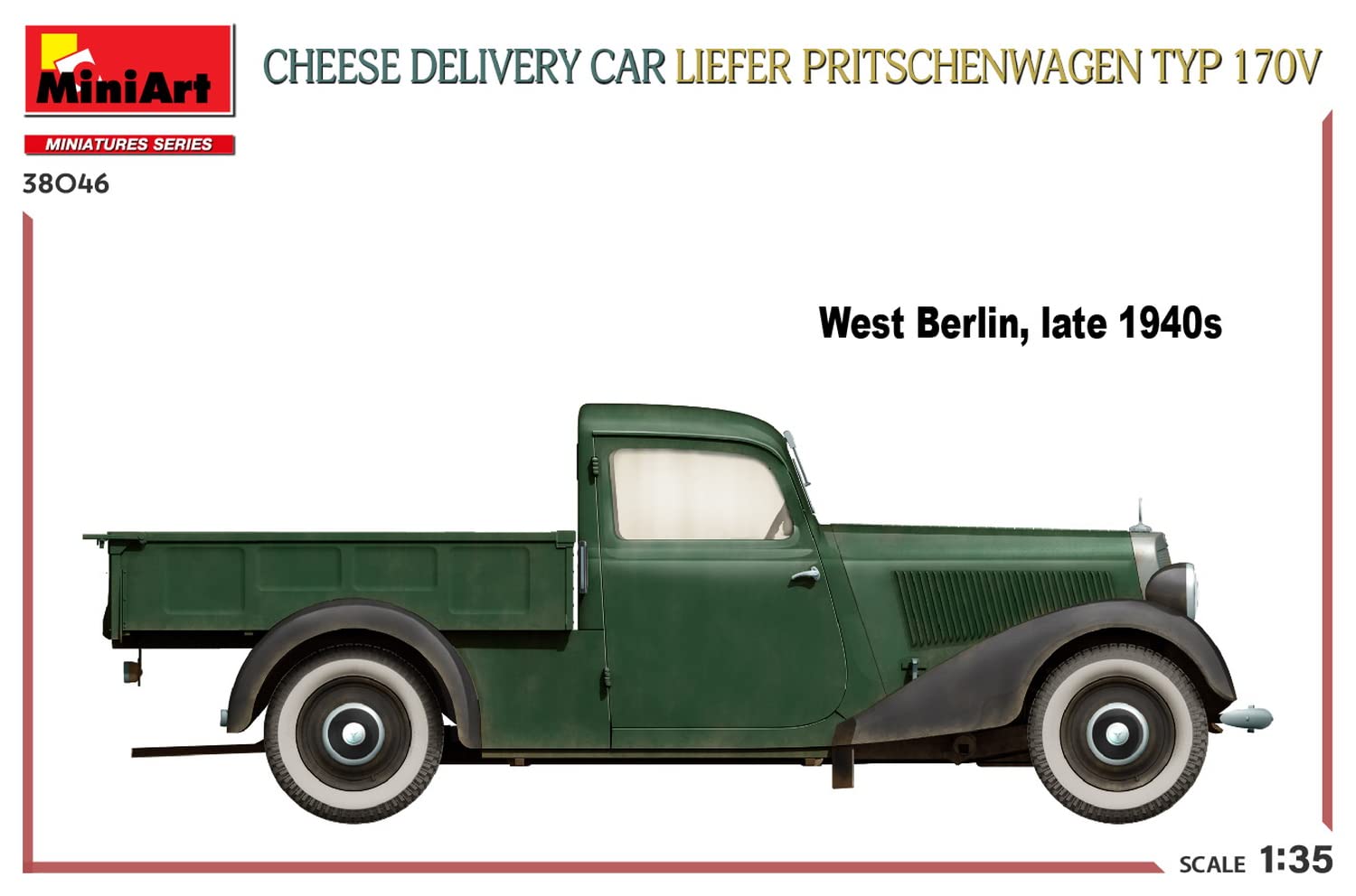 Miniart 1:35 - Cheese Car, Leifer Pritschenwagen Typ170V, Geformte Farbe - Image 3