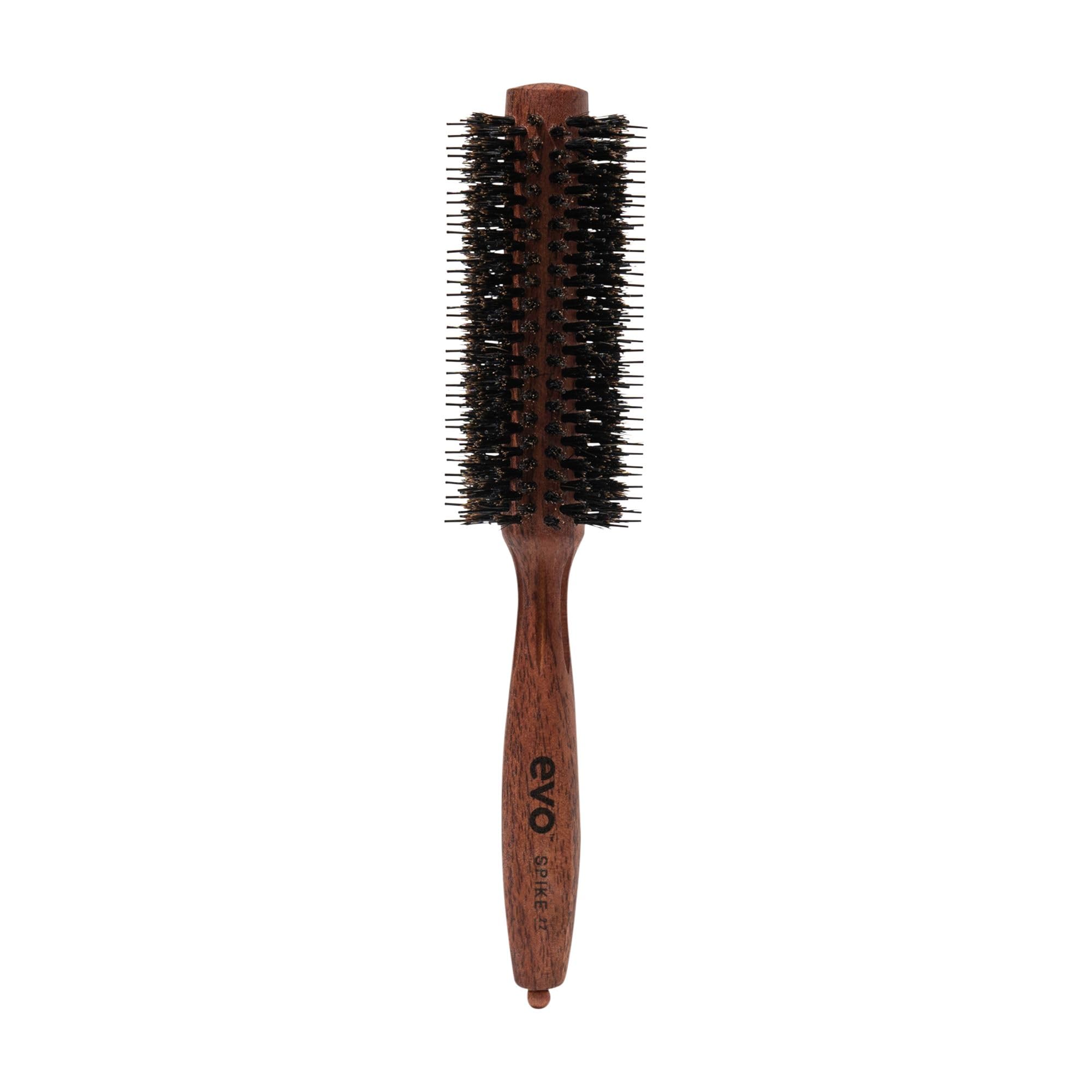 Evo Spike nylonowa szczotka do włosów bristle radial brush 22 mm I szczotka do stylizacji z naturalnym włosiem dzika do szybkiego i łatwego suszenia włosów I szczotka do włosów dla kobiet i mężczyzn I wykonana z certyfikowanego drewna