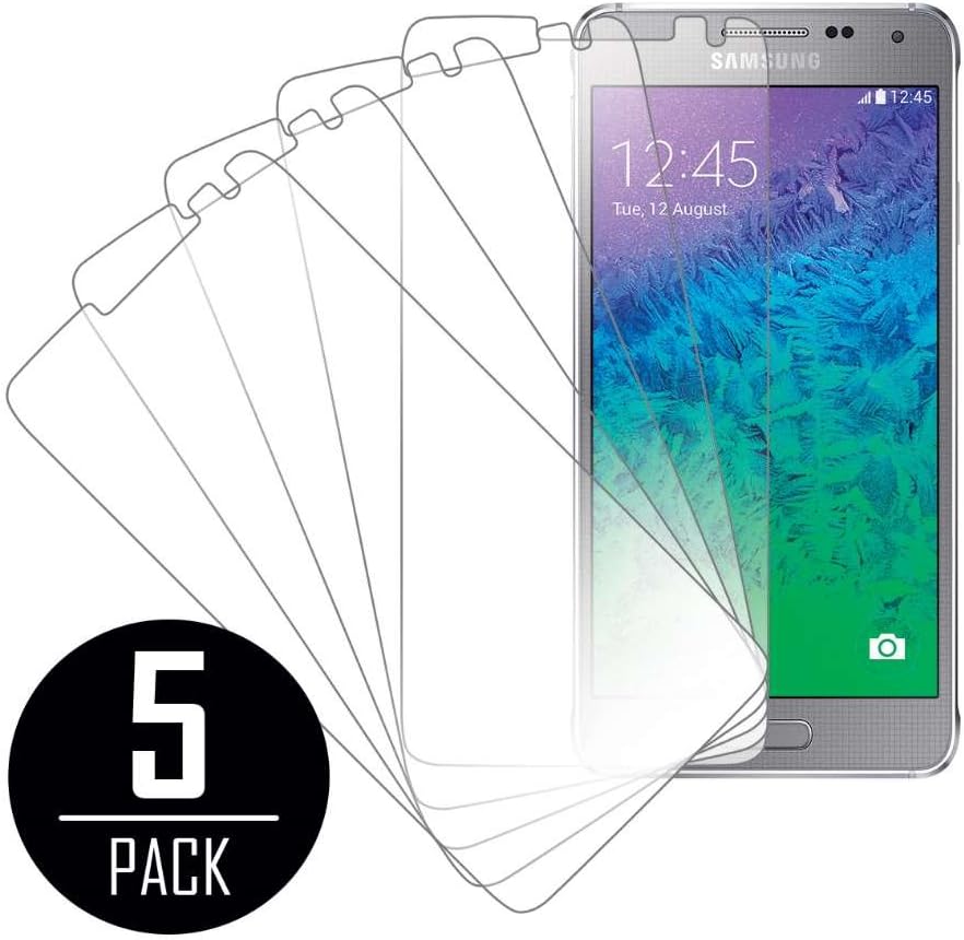 Samsung Galaxy Alpha Screen Protector Cover, MPERO Collection 5 Pack of Ultra Clear Screen Protectors for Samsung Galaxy Alpha