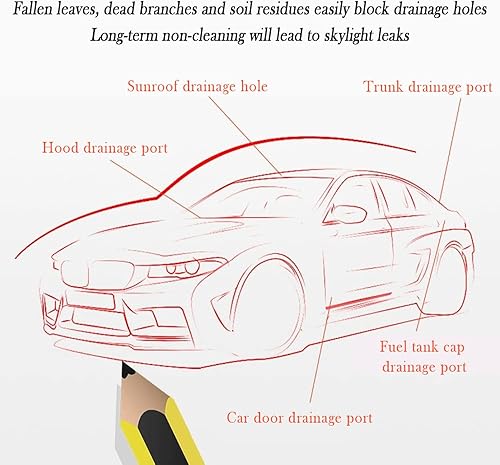 Miniatura 5 de OFBAND Herramienta de limpieza de drenaje de techo corredizo extendido de 60 pulgadas, cepillo de drenaje flexible de 90 de acero inoxidable con