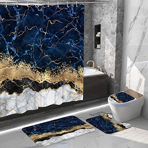 Best Navy Blue And Gold Bathroom Accessories