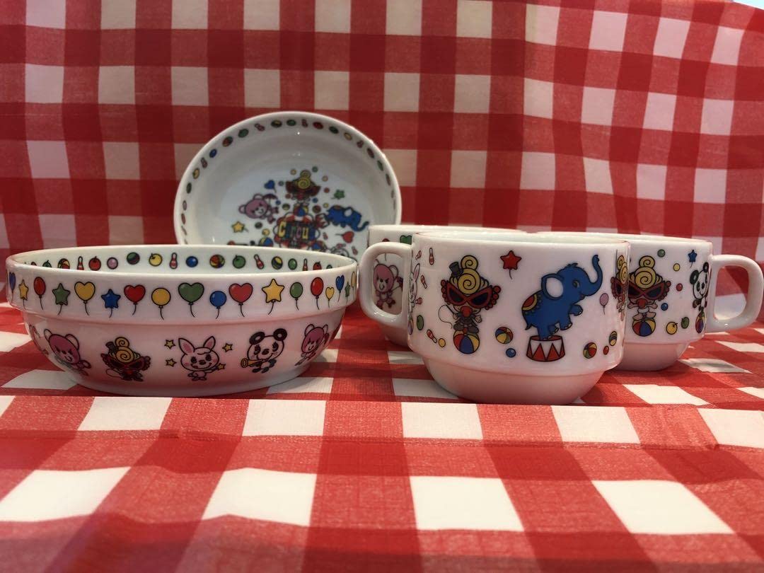 Amazon | ヒスミニ サーカス柄 深皿2＆マグ3 | ノーブランド品 | 小皿 通販