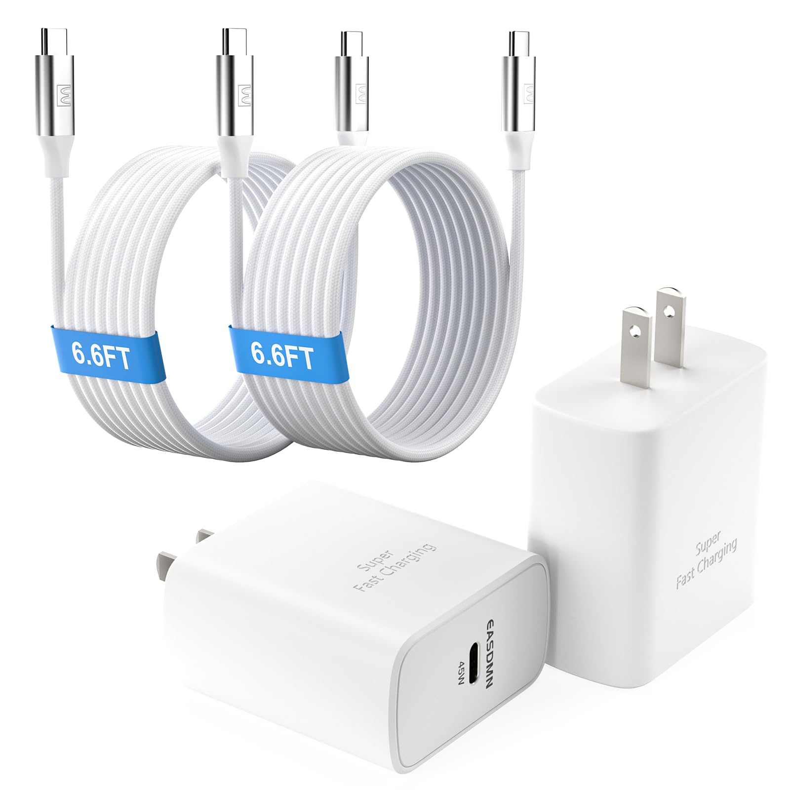 Super Fast Charger Type C, [2 Pack] USB-C Charger PD/PPS Wall Charging Block for Samsung Galaxy S26 Ultra/S25 Ultra/S25+/S25/S24/S23 Ultra/S23+/S22 Ultra/S22+/S20 Ultra, Tab S8(with 2X 6.6ft Cable) — view 11