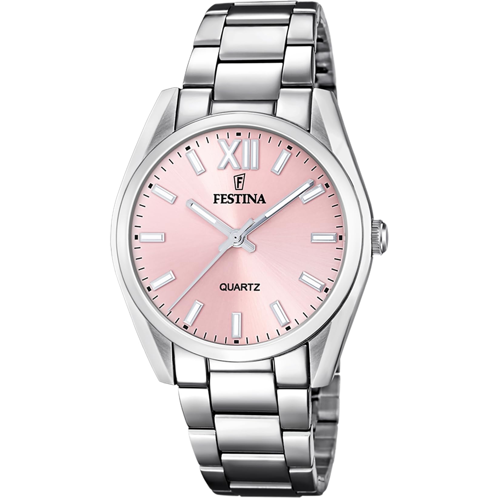 Festina Reloj Mujer Analógico de Acero Inoxidable 316l Plateado - Movimiento de Cuarzo - Cristal Mineral de Alta Resistencia - Resistente al Agua 5 ATM F20622 - Boyfriend Collection