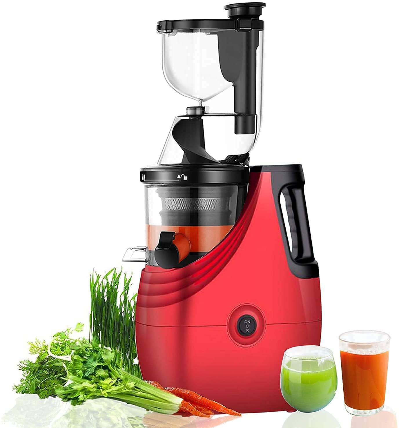 MIIKHI Juicer Machines,Slow Press Juicer Machine Masticating Juice Extractor With 3
