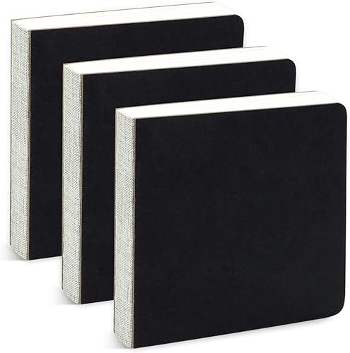 Owevvin 3 mini cuadernos de papel de acuarela de 3.9 x 3.9 pulgadas, tamaño de viaje, portátil, 90 hojas de 300 GSM, papeles de dibujo texturizados