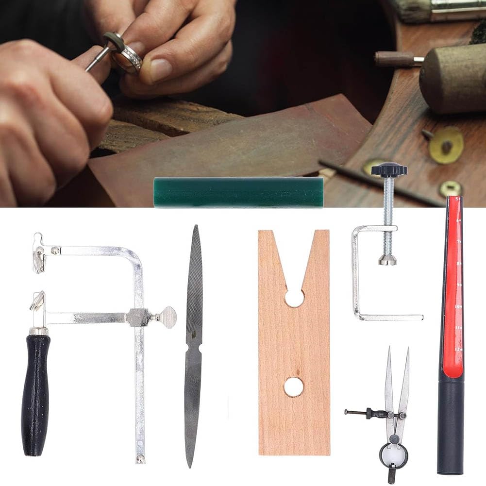 Kit D'Outils Moulage pour Fabrication Bagues en Cire pour, Outils Sculpture sur Bagues en Cire, Calibreur Bagues en Cire, pour Tube Cire, Cadre Scie Bagues pour