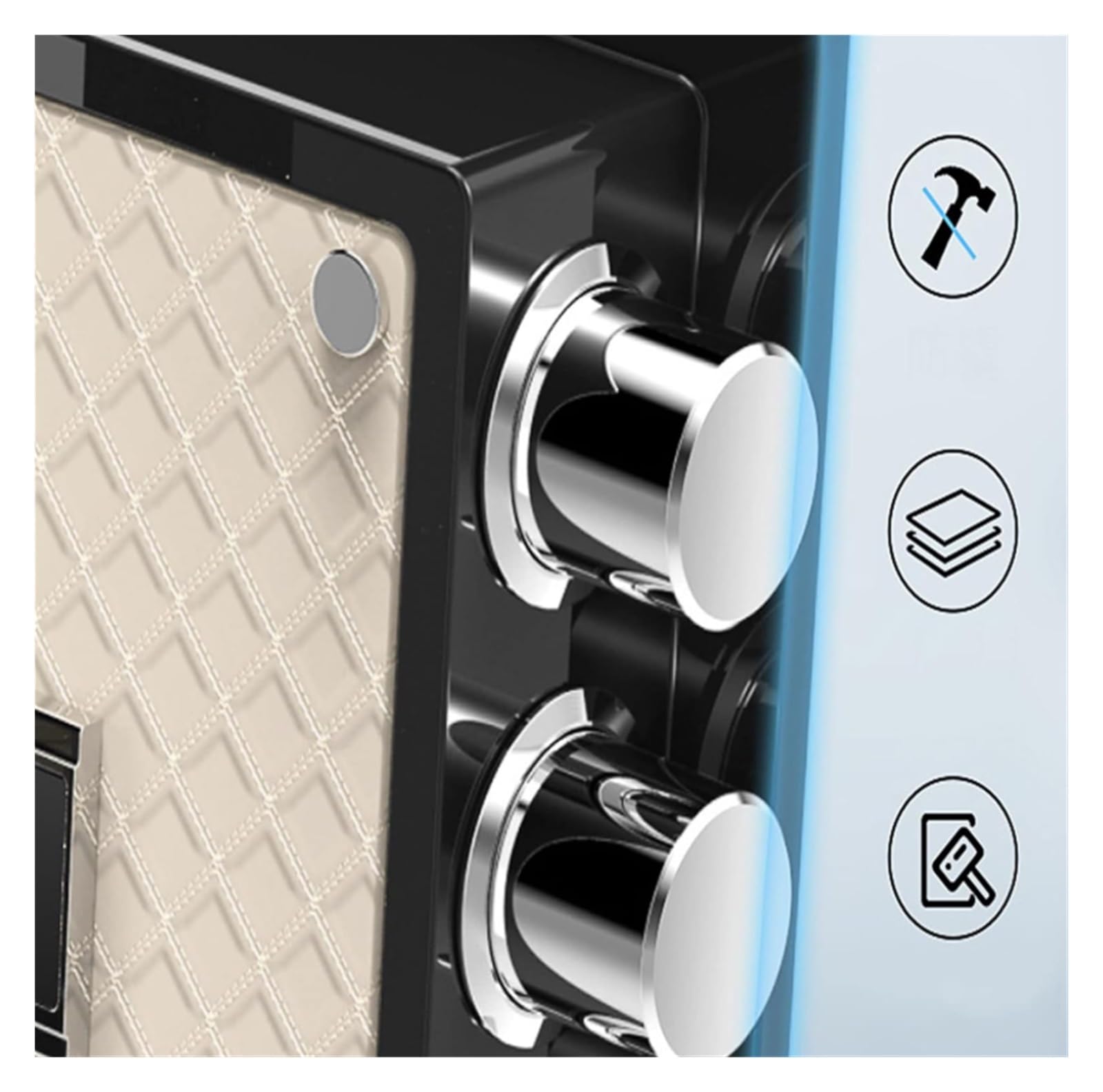 Cassaforte Cassetta di sicurezza digitale nascosta piccola e sicura for la casa con impronte digitali e sistema di allarme doppio con tastiera touch screen for ufficio Cassetta portavalori(Bruin)
