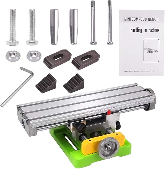 MYSWEETY Multifunction Worktable Milling Working Cross Table Milling Machine Compound Drilling Slide Table For Bench Drill Adjustme X-Y (6350 SIZE)