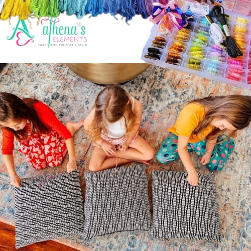 Image of Athena's Elements Embroidery Floss | Rainbow Thread for Embroidery, Cross Stitch Thread, Customized Independent Packaging(100 Colors)(Mermaid Color Palettes)