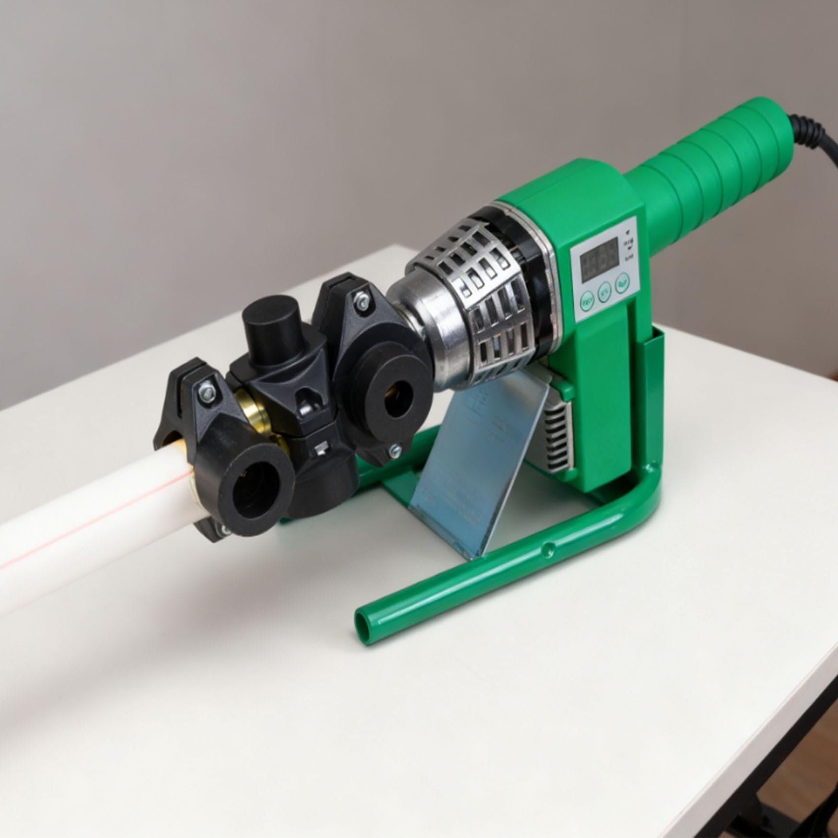 Kit for saldatura tubi PPR, display digitale della temperatura, matrici intercambiabili, custodia portatile, for progetti idraulici domestici e commerciali