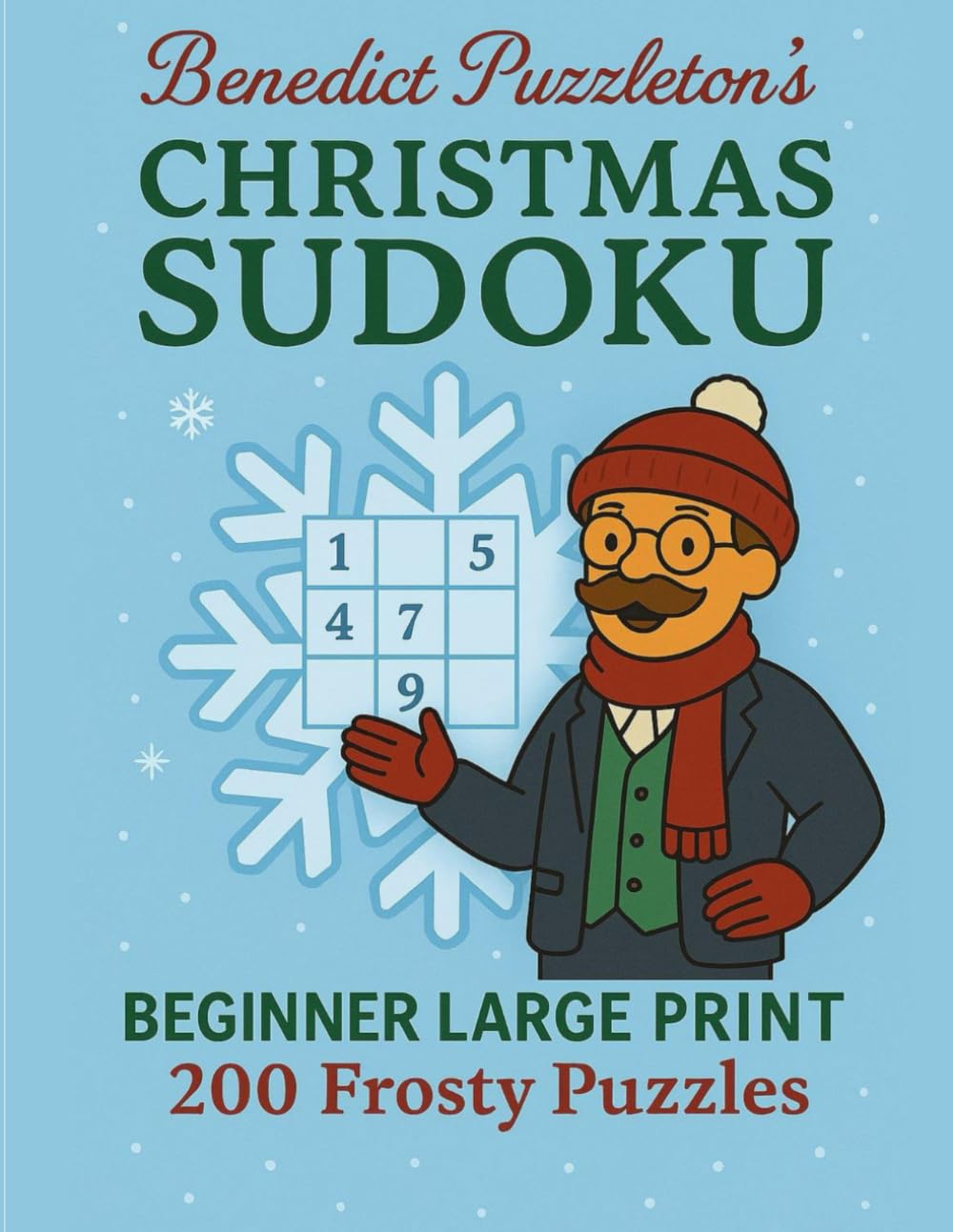 Benedict Puzzleton's Christmas Sudoku: Beginner Large Print: Large Print Sudoku Book for Adults and Seniors — Easy Festive Puzzles for Christmas Fun (Benedict Puzzleton's Beginner Sudoku)