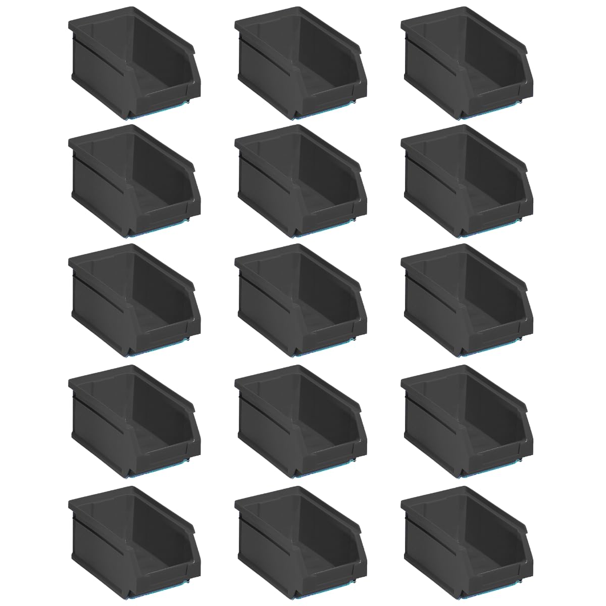 Tayg Confezione da 15 cassetti in plastica impilabili n. 52 (non alimentari) - Organizzatore di viti, cassetti, scatola di immagazzinaggio, secchi di plastica rettangolari, 23,6 x 16 x 13 cm
