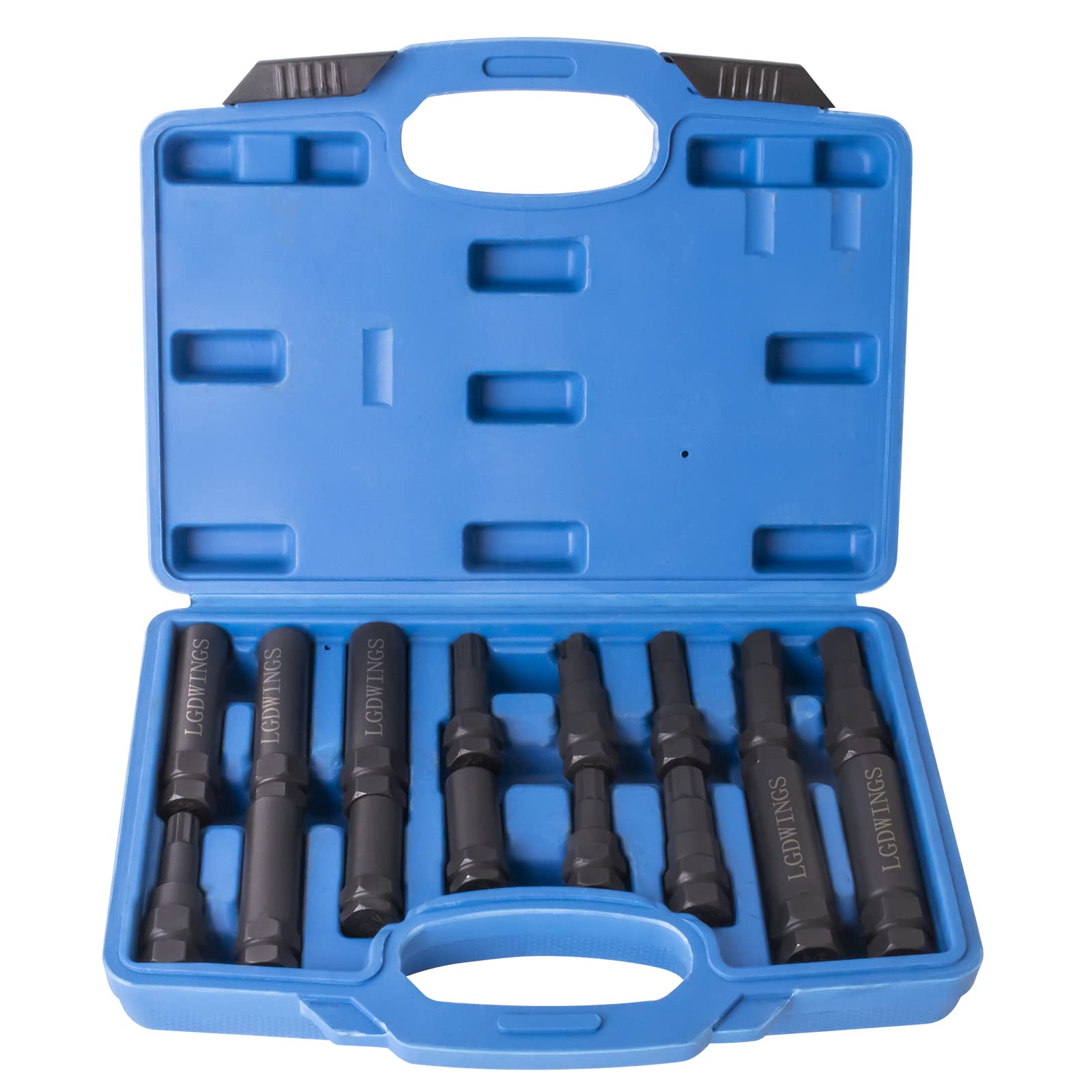 LGDWINGS Wheel Lock Removal Tool Kit Lug Nut Key Set 16PC SAE Metric