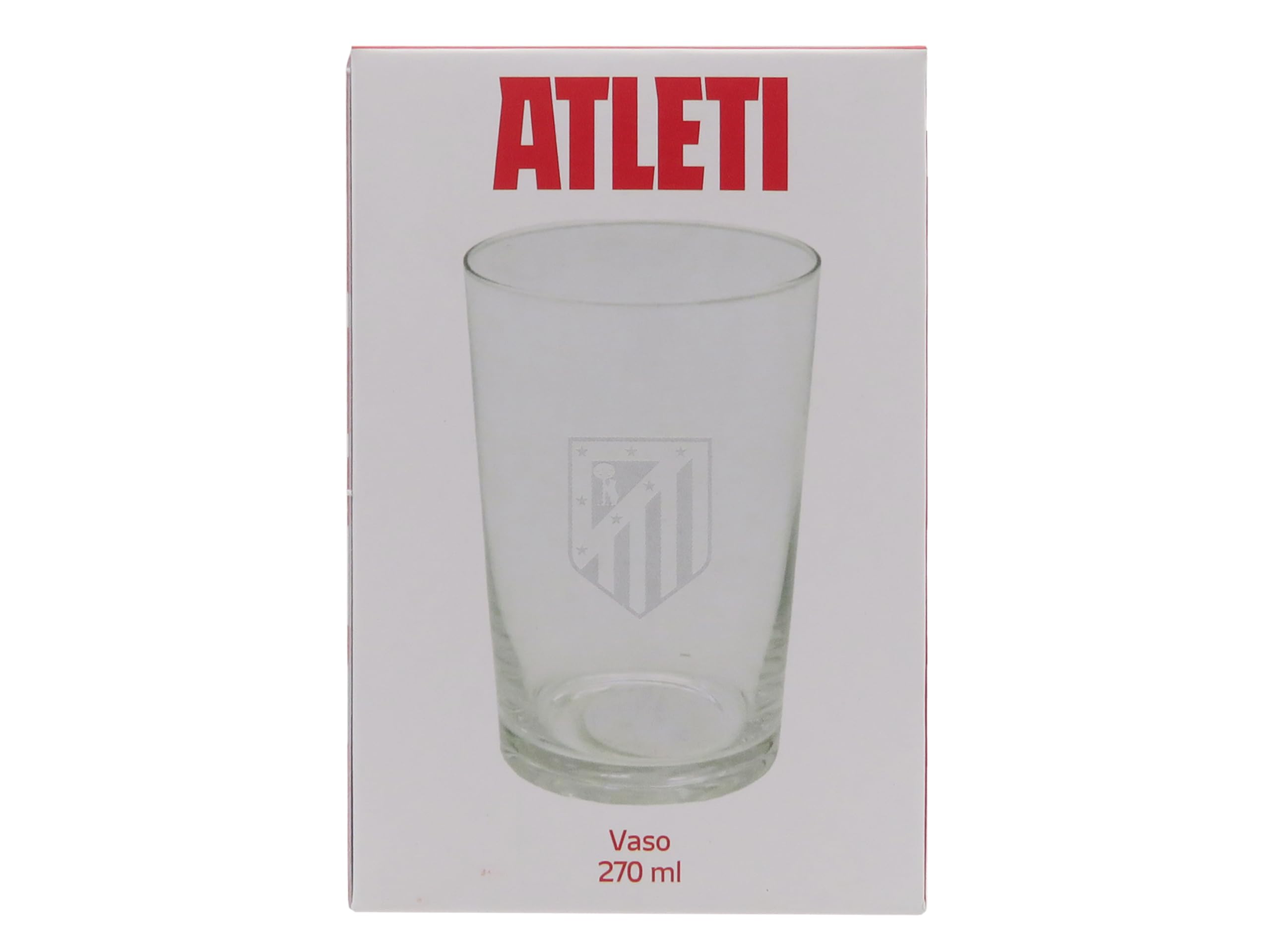 CYPBRANDS Atlético de Madrid Bicchiere da acqua resistente lavabile in lavastoviglie adatto microonde Prodotto ufficiale