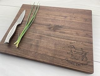 Personalized Cutting Board, Veterinarian Thank You Gift, Veterinarian Appreciation Gift, Veterinarian Gift, Vet Tech Gift, 333 (Cherry, 17" x 11")