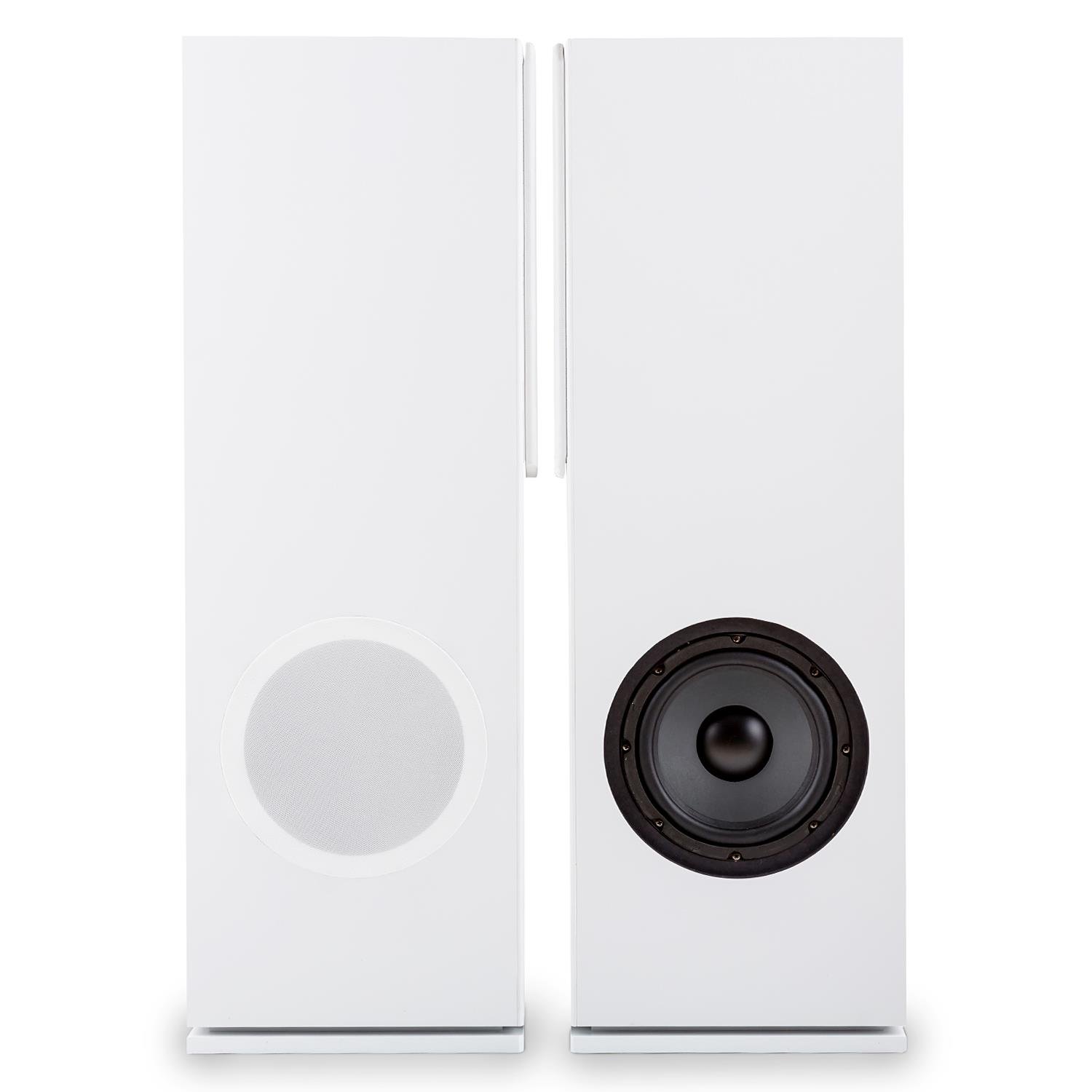 AUNA Linie 501 FS - Coppia Altoparlanti a Torre, Diffusori da Pavimento, Altoparlanti Passivi, 3 Vie, Bass Reflex, Woofer 20 cm (8"), 2 Midrange 10 cm (4"), Tweeter 2,5 cm (1"), 140W RMS, Bianco