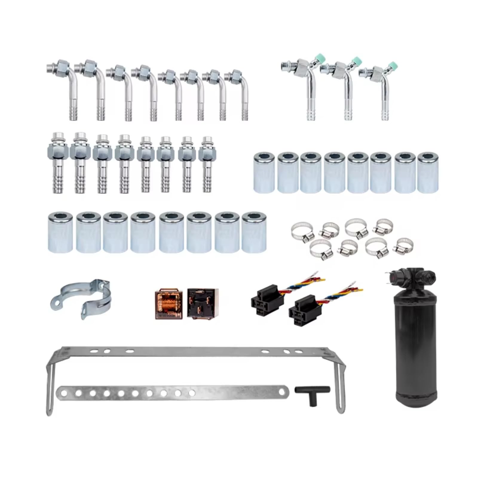HILLAR Griglia Ventilazione Auto Kit di Sfiato Aria Condizionata Universale Auto Camion Furgoni E Trattori per Jeep Street/Hot Rod Auto d'Epoca | 8PK-12V
