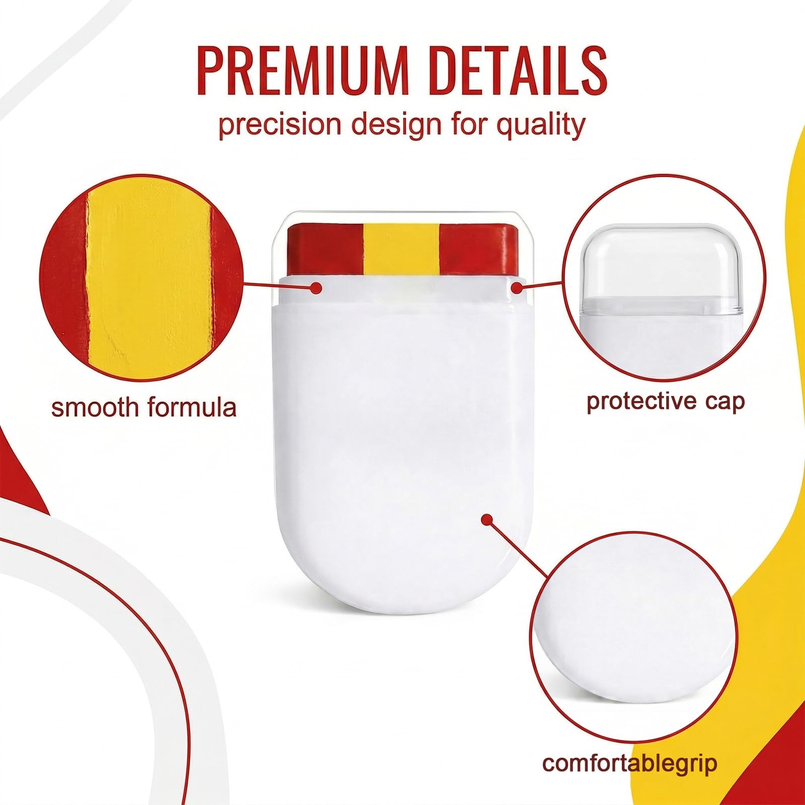 Pintacaras Bandera de España Pack de 2, Pintura Cara Rojo y Amarillo para Fans de Fútbol, Eurocopa, Mundial