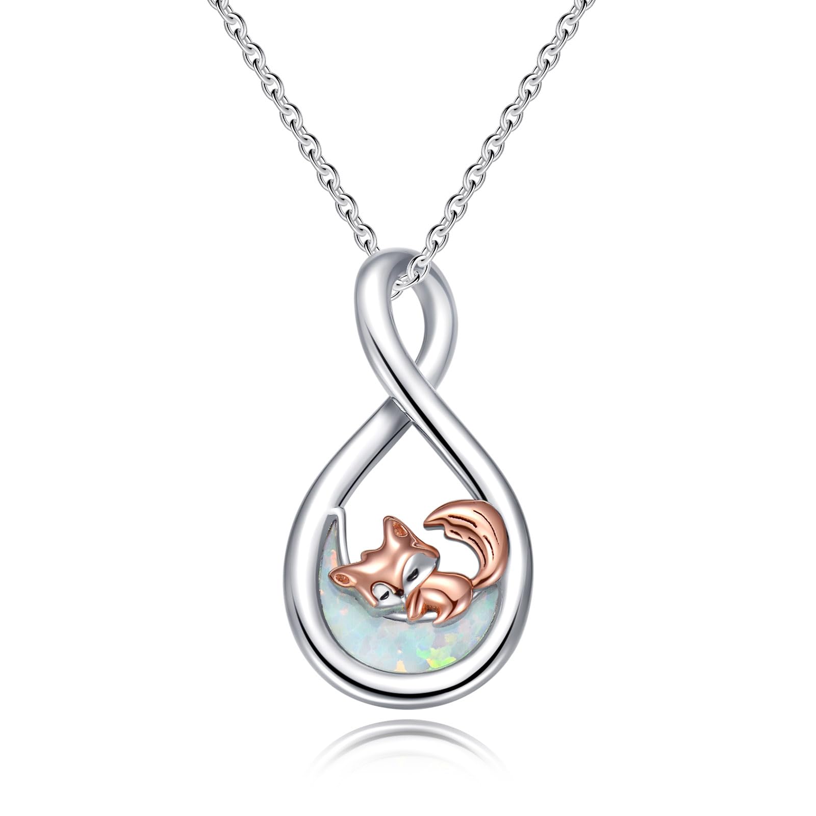 LWQQWL Pig/Fox/Turtle/Hippo/Peacock/Bee/Elephant/Penguin/Guinea Pig/Dragon/Phoenix Necklace 925 Sterling Silver Cute Animal Pendant Necklace Animal Jewelry Gifts for Women