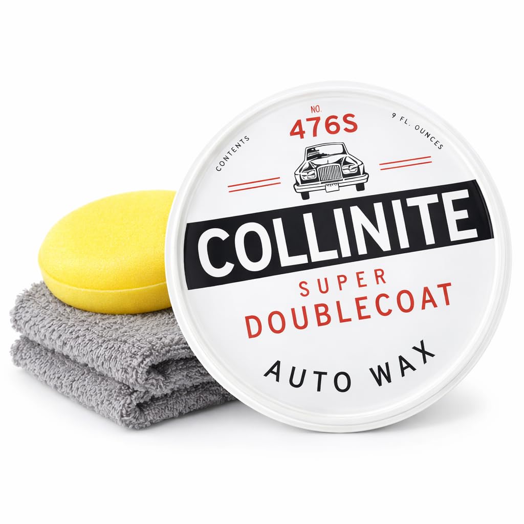 Collinite Super Double Coat 476s - Kit de cera para coche de 9 onzas **Viene completo con aplicador y paño de pulido**
