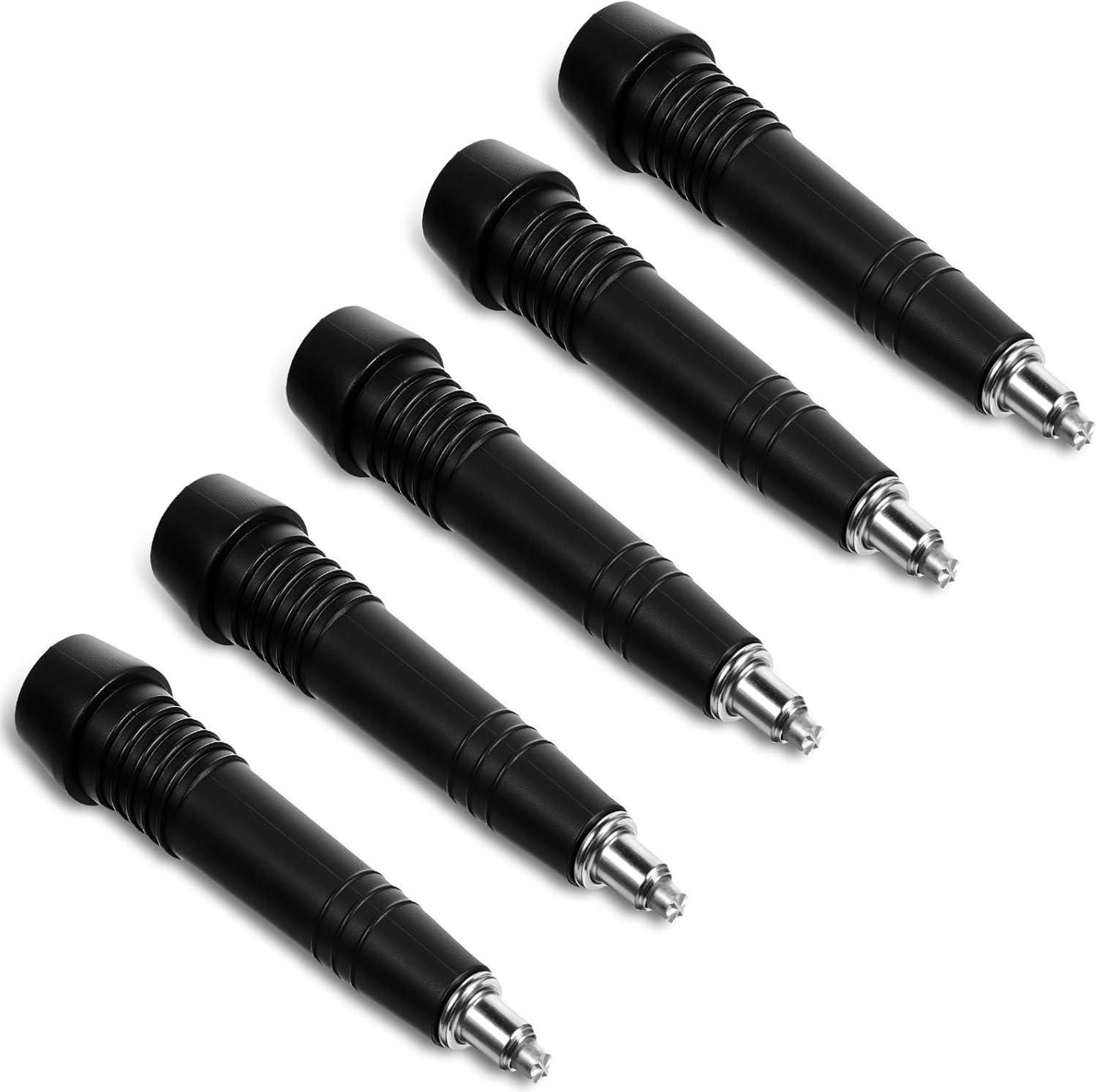 5 piezas de puntas de carburo de repuesto universales para bastones de senderismo de acero de tungsteno, puntas de extremo de varilla para caminar,