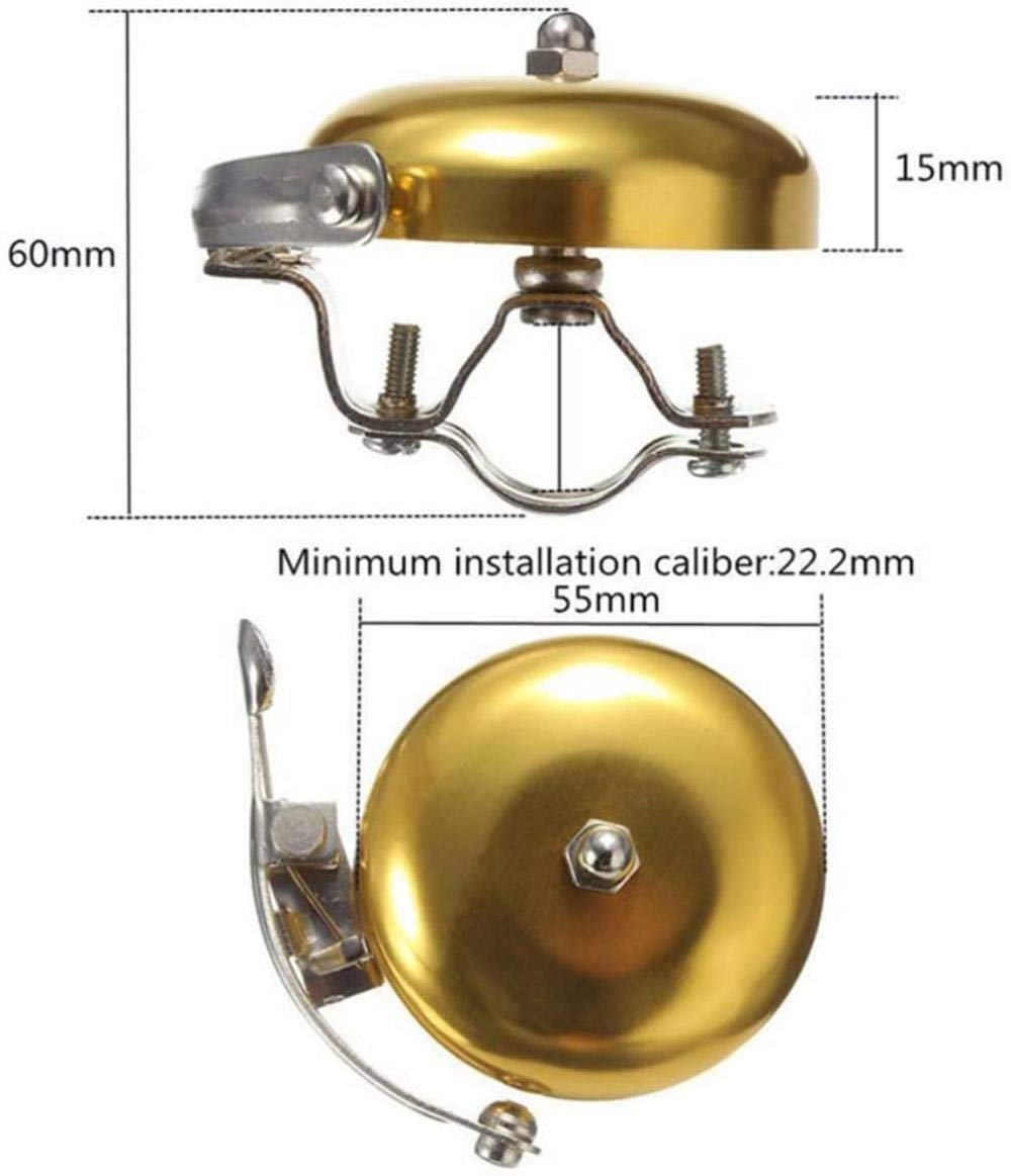 Lauter knackiger klarer Klang Fahrradklingel, Kupfer Fahrradklingel Lauter Ton Fahrradhupe Vintage Fahrrad Lenkerklingel for Mountainbike Rennrad Teile Zubehör