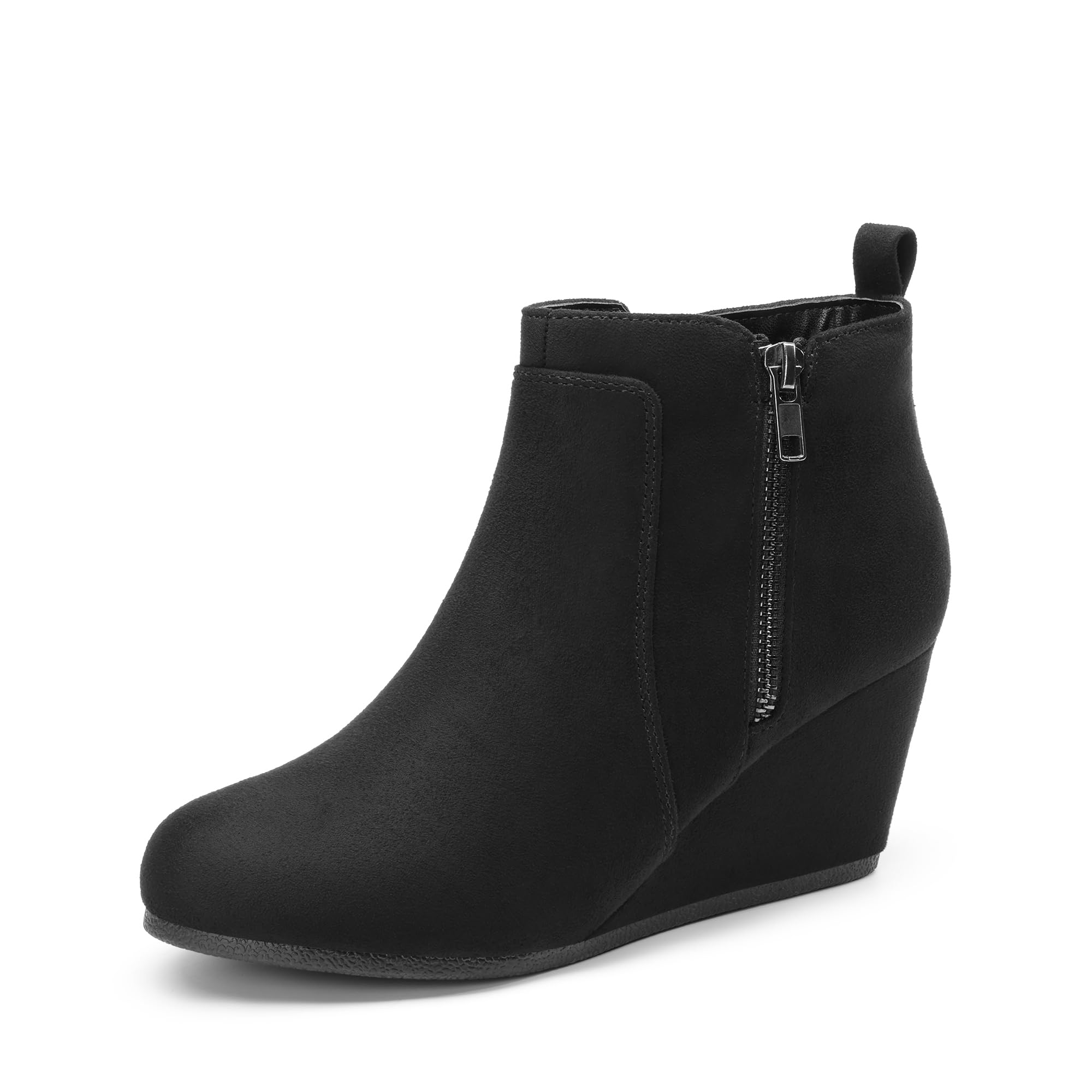 Women's Suede Low Wedges Ankle Boots