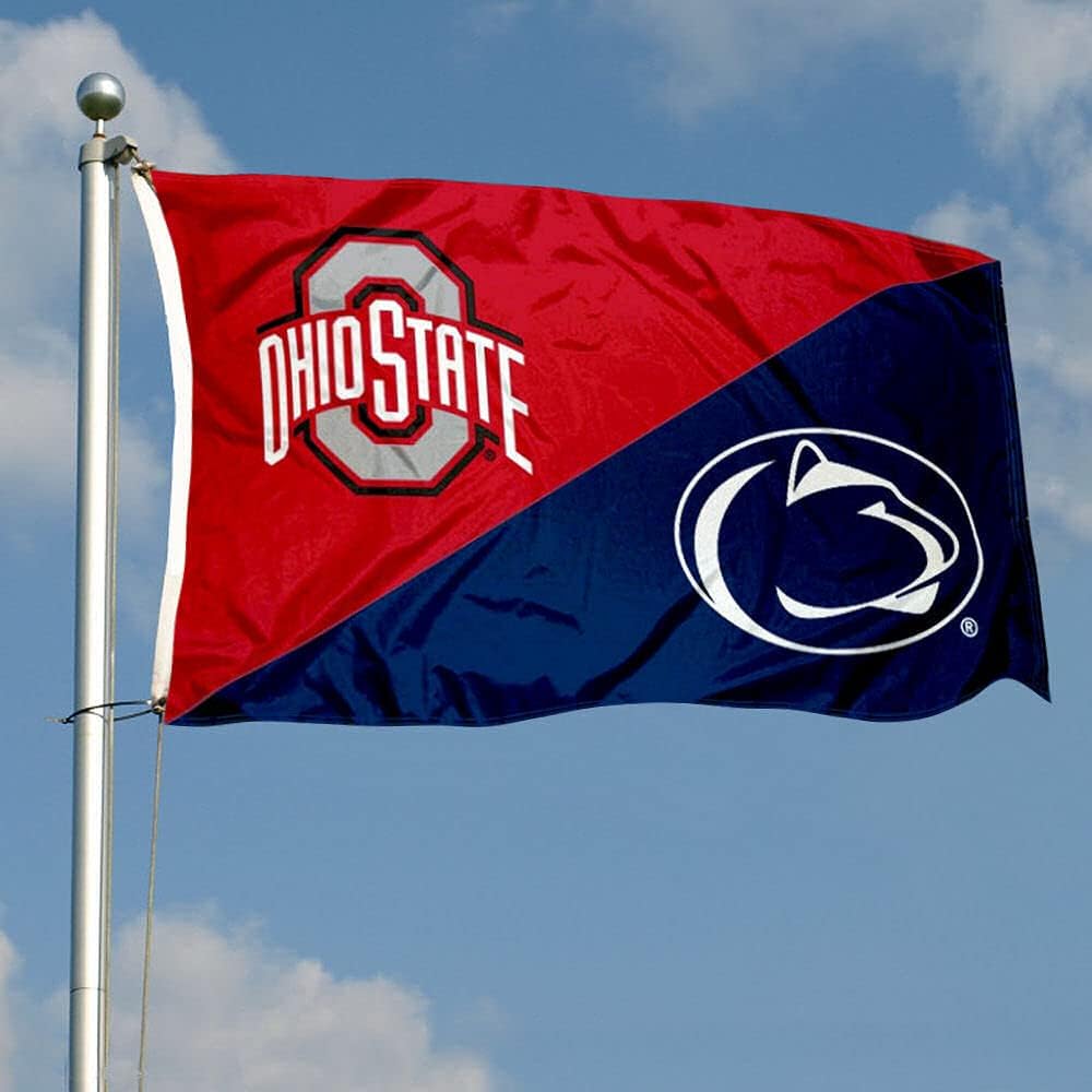 Ohio State vs Penn State House Divided 3x5 Flag Rivalry Banner