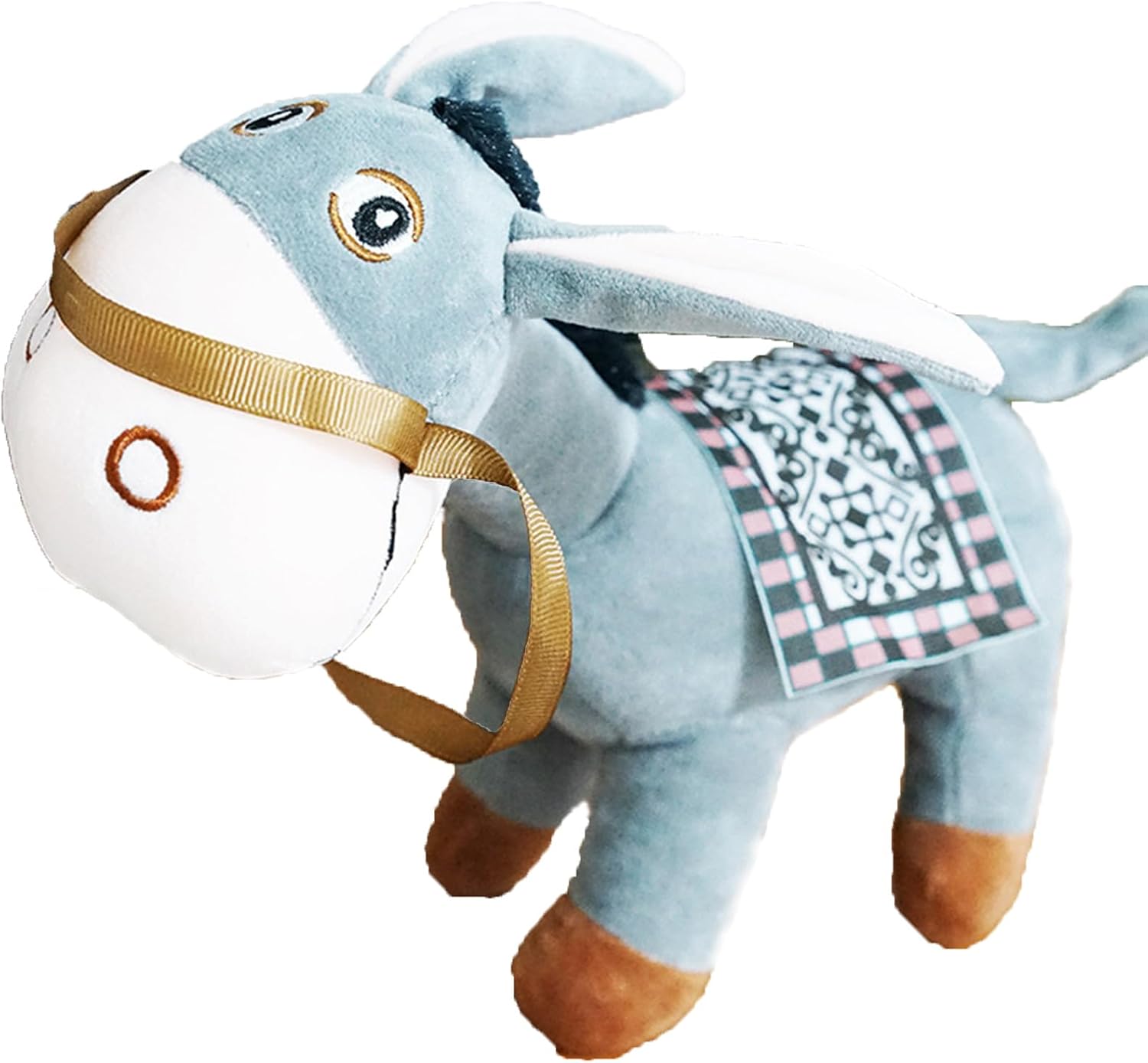 AUCOOMA Donkey Stuffed Animal Plush Soft Gray Donkey Plush