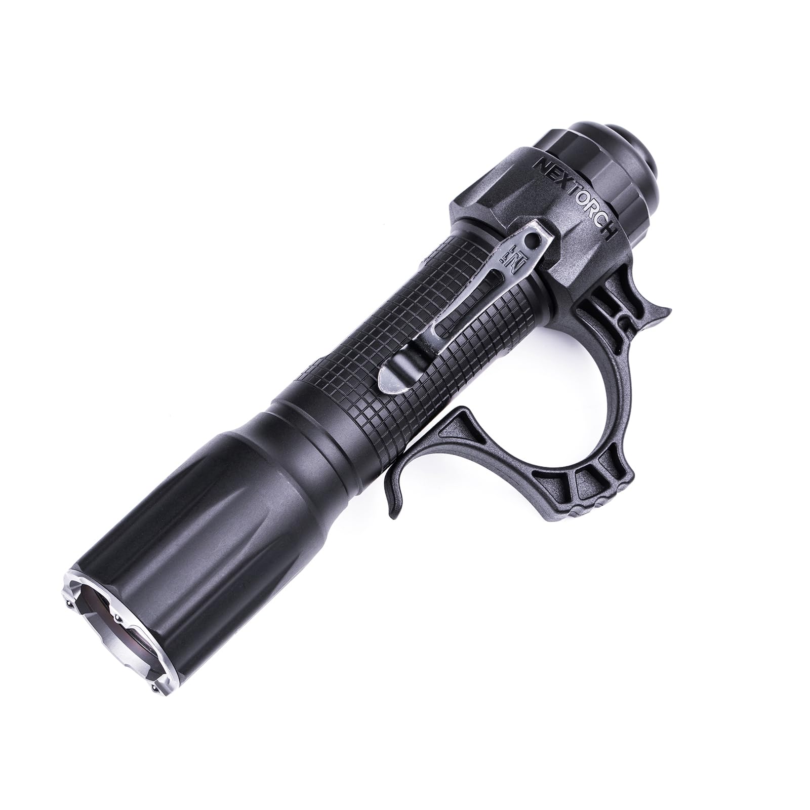 Nextorch TA30D - Torcia tattica da 2200 lumen, impermeabile, luminosa, ricaricabile, con 5 modalità e set di anelli, per la ricerca tattica di emergenza domestica all'aperto e notturna