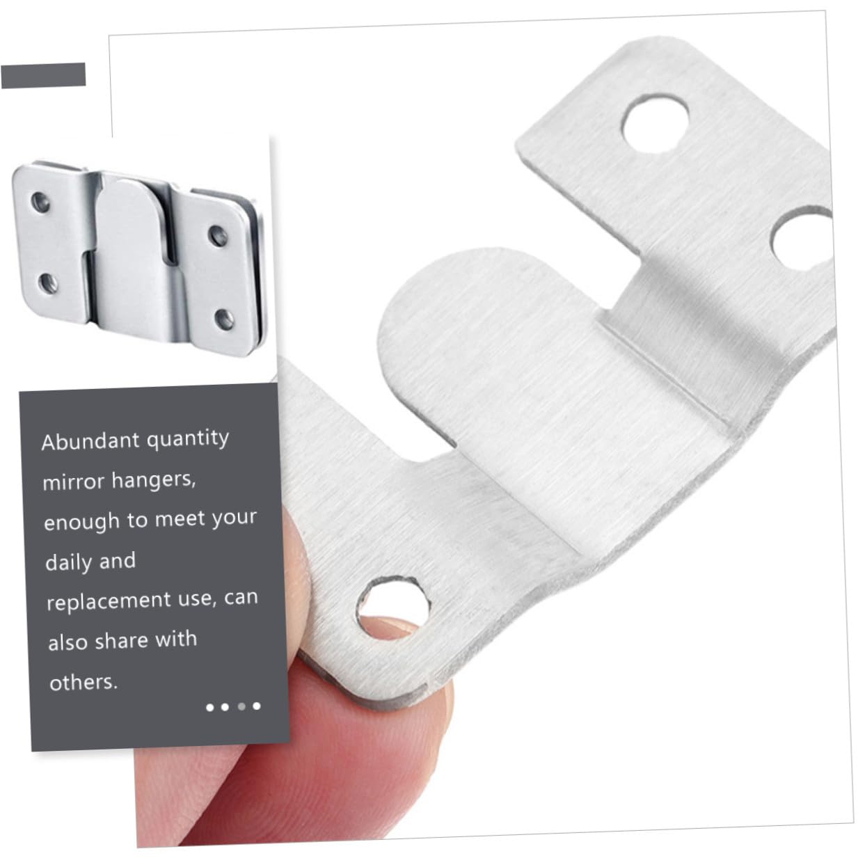 OSALADI 16 paia Ganci Appendere Cornici in Acciaio Inossidabile Supporti Pesanti per Mensole e Specchi Staffe Interbloccanti Resistenti per Decorazioni e Cornice Kit Affidabile e Facile