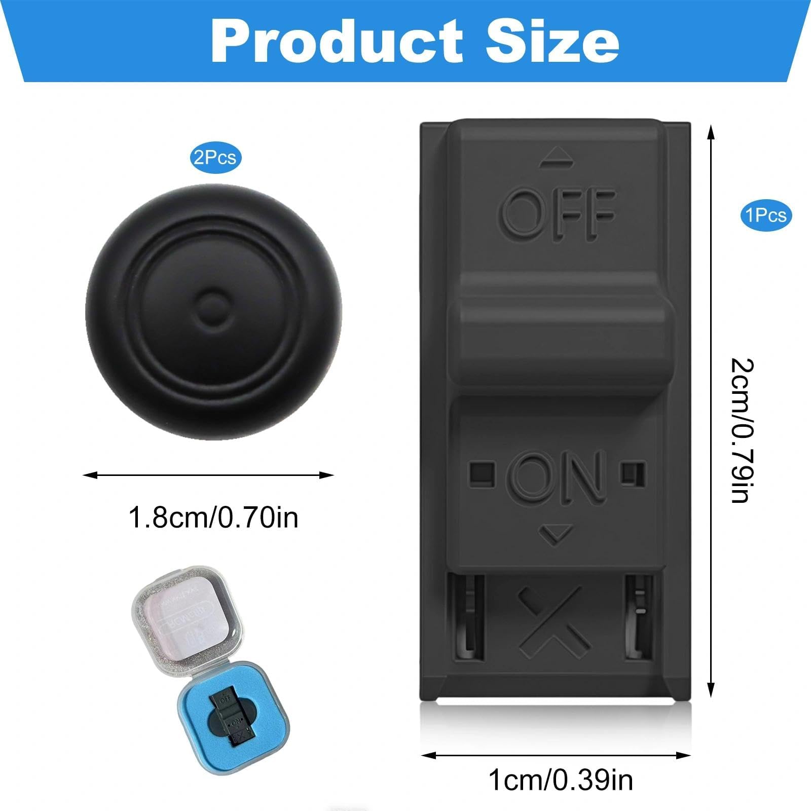 RCM Jig for Nintendo Switch, Gamer Gear RCM Clip for Nintendo Switch with 2 PCS Joystick Caps, Circuit Edit File Tools with Storage Box, Short Circuit Tools for NS Modification (Black) - 2