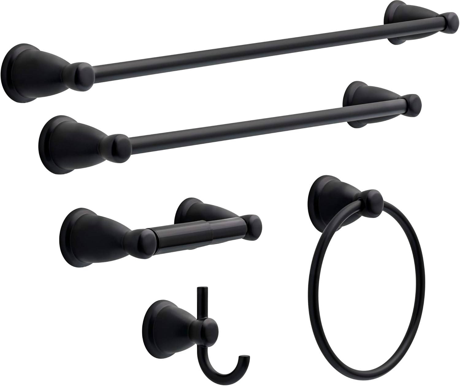 Franklin Brass Kinla (5Pack) Bathroom Set Matte Black 18
